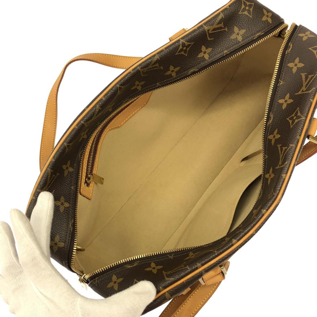 Louis Vuitton Monogram Marron Coated Canvas Shoulder Bag (Pre-Owned)
