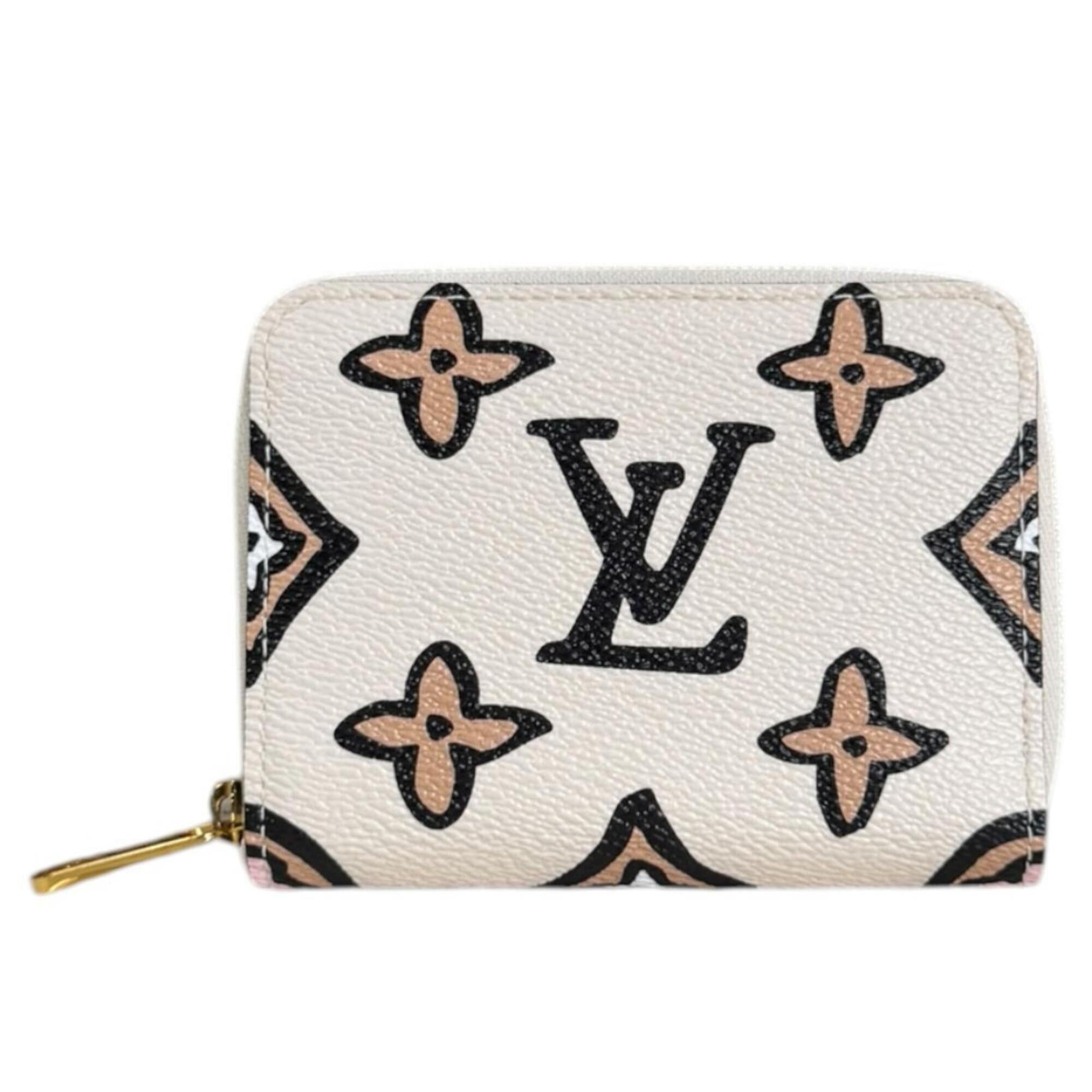 Louis Vuitton Or White Canvas Coin Purse/Coin Case (Pre-Owned)