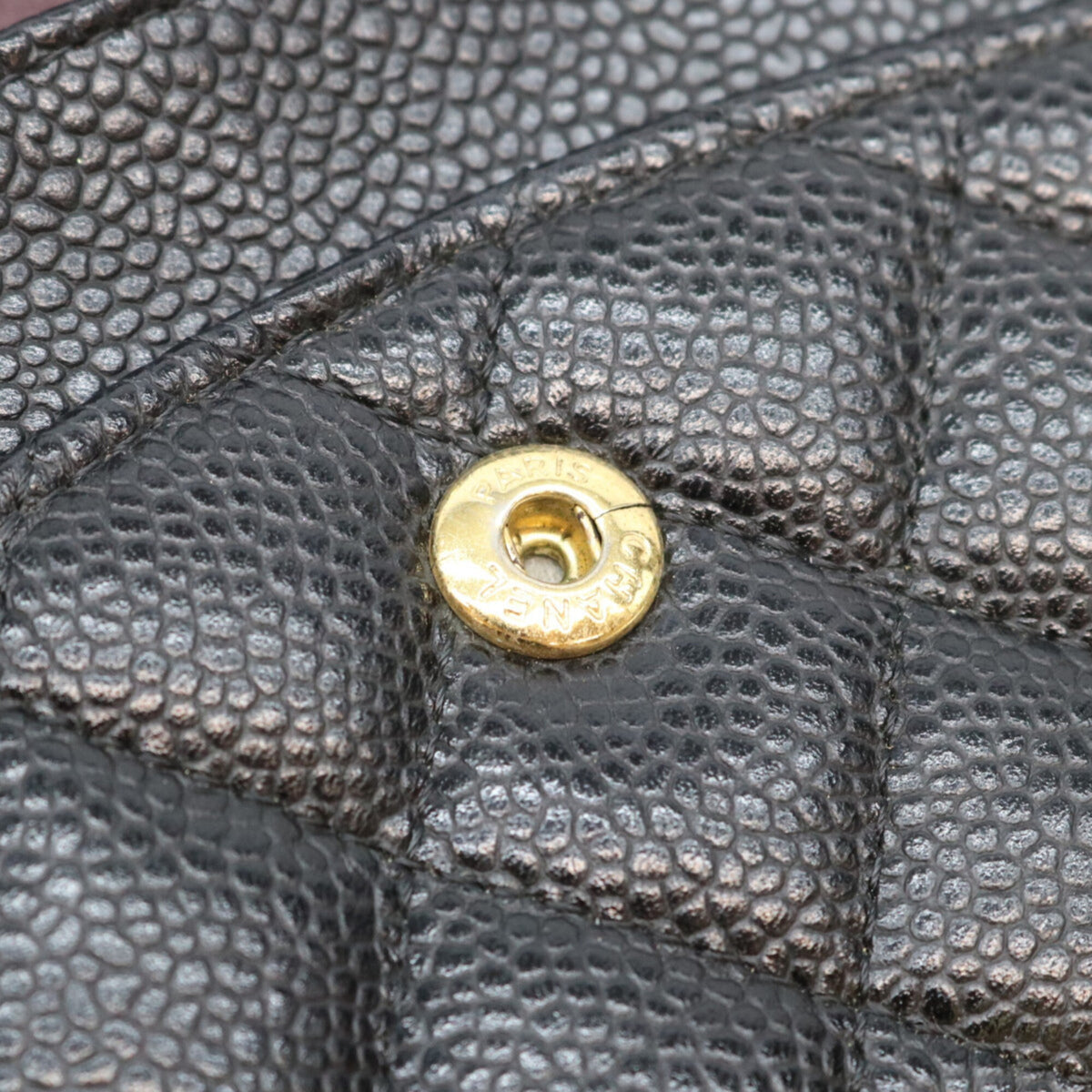 Chanel Black Grained Calfskin Shoulder Bag (Pre-Owned)