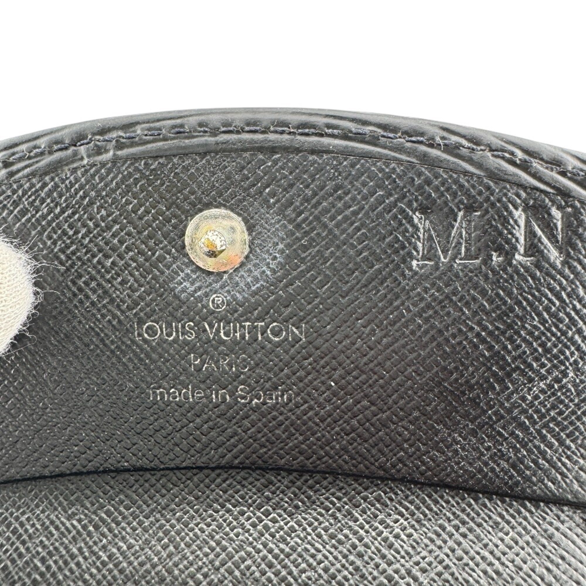 Louis Vuitton Black Leather Coin Purse/Coin Case (Pre-Owned)