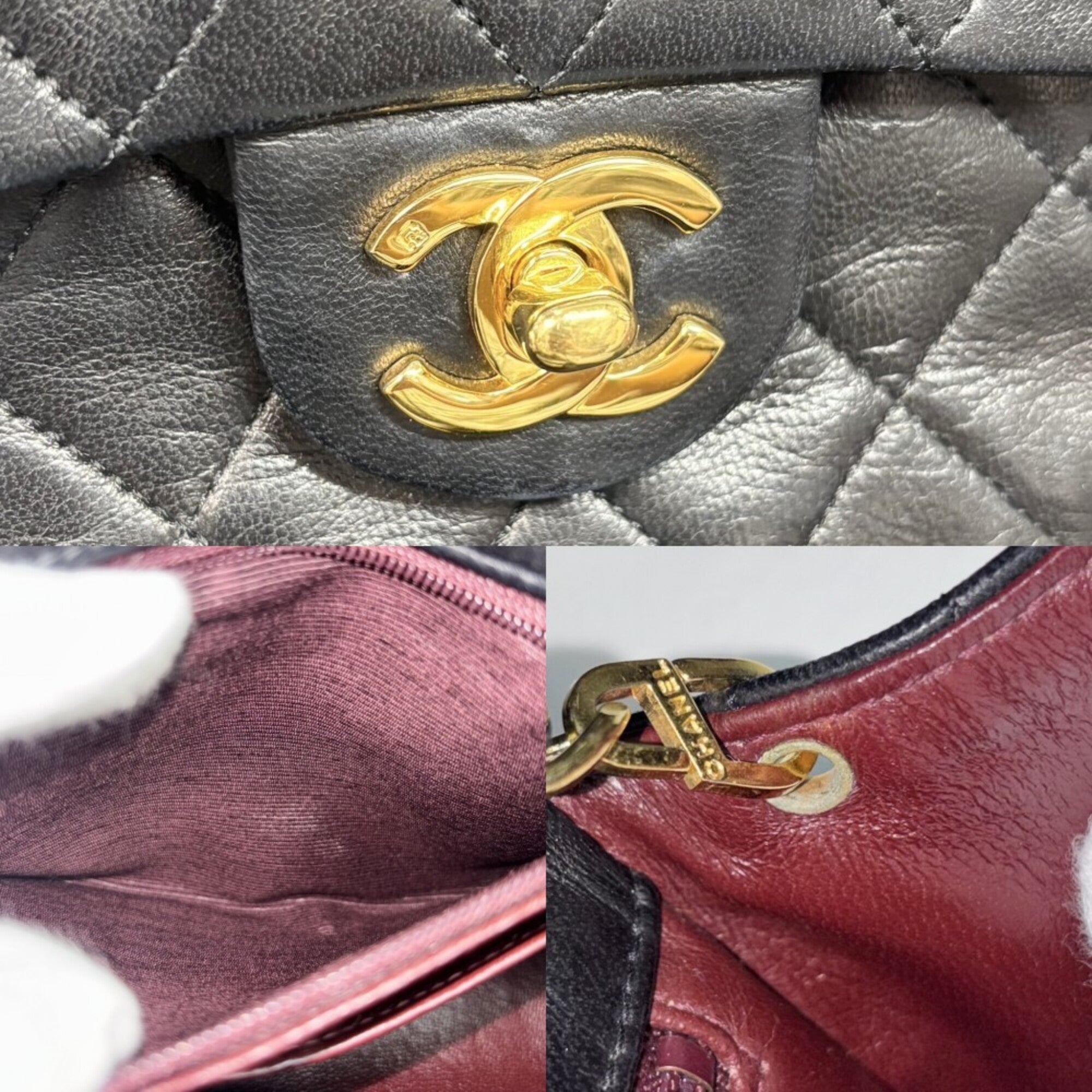 Chanel Black Leather Shoulder Bag (Pre-Owned)