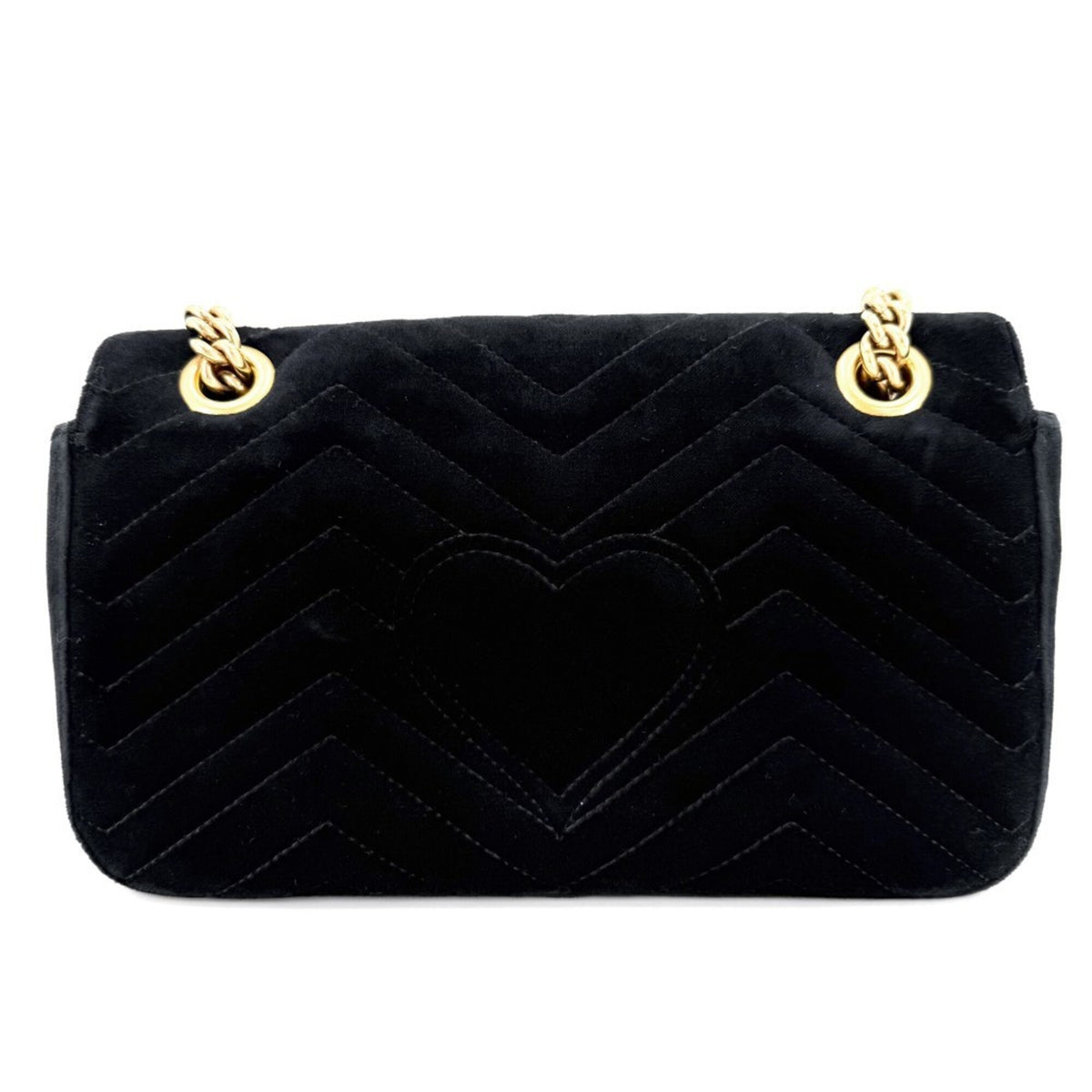 Gucci Black Velvet Shoulder Bag (Pre-Owned)