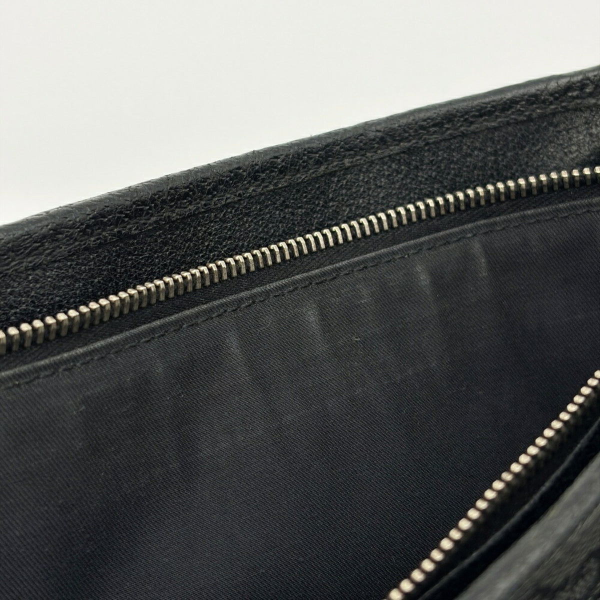 Gucci Gg Canvas Black Gg Canvas Leather Tote Bag (Pre-Owned)