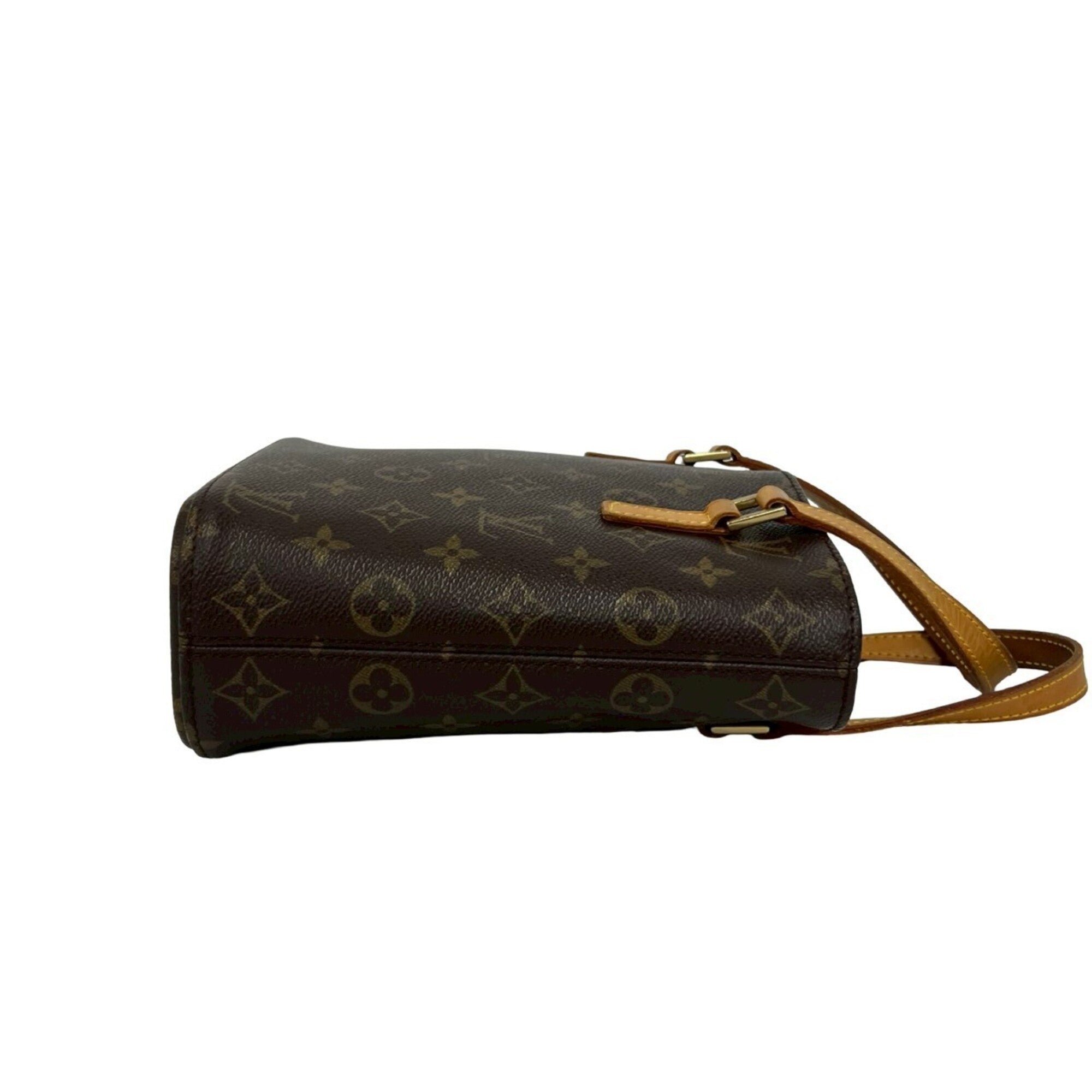 Louis Vuitton Brown Leather Pvc Handbag Tote Bag (Pre-Owned)