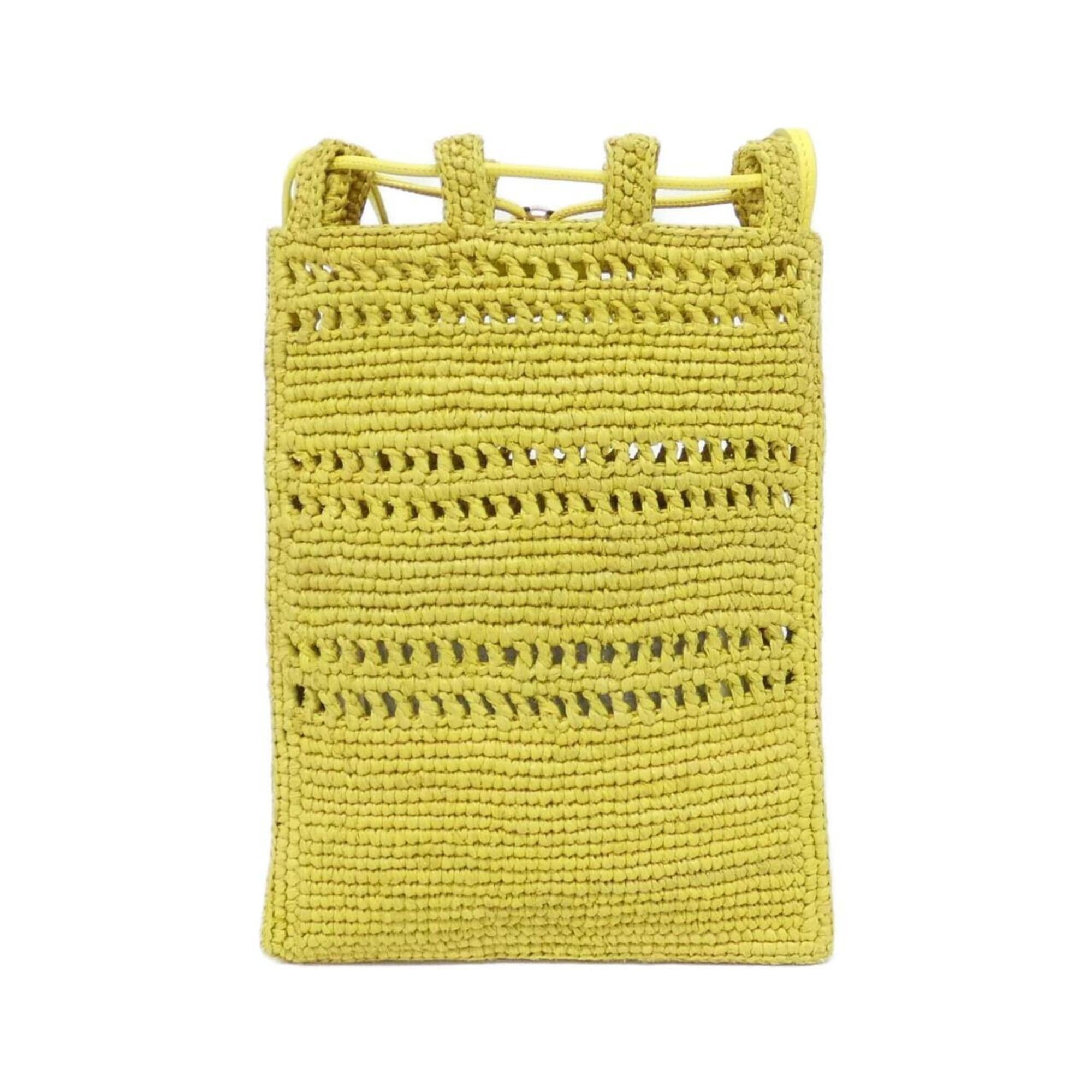 Loewe Yellow Raffia Shoulder Bag (Pre-Owned)
