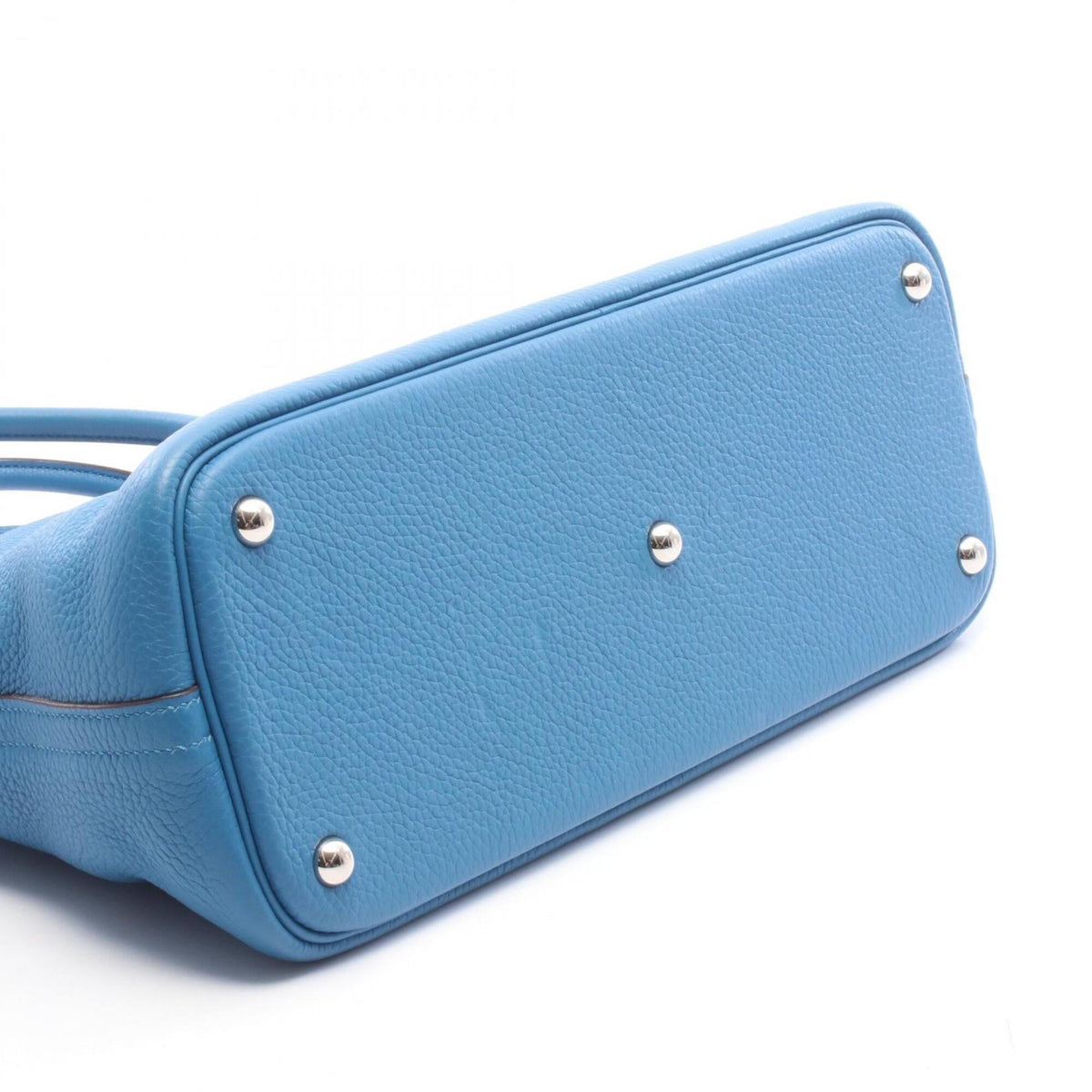 Hermes Blue Taurillon Clemence Leather Leather Handbag (Pre-Owned)