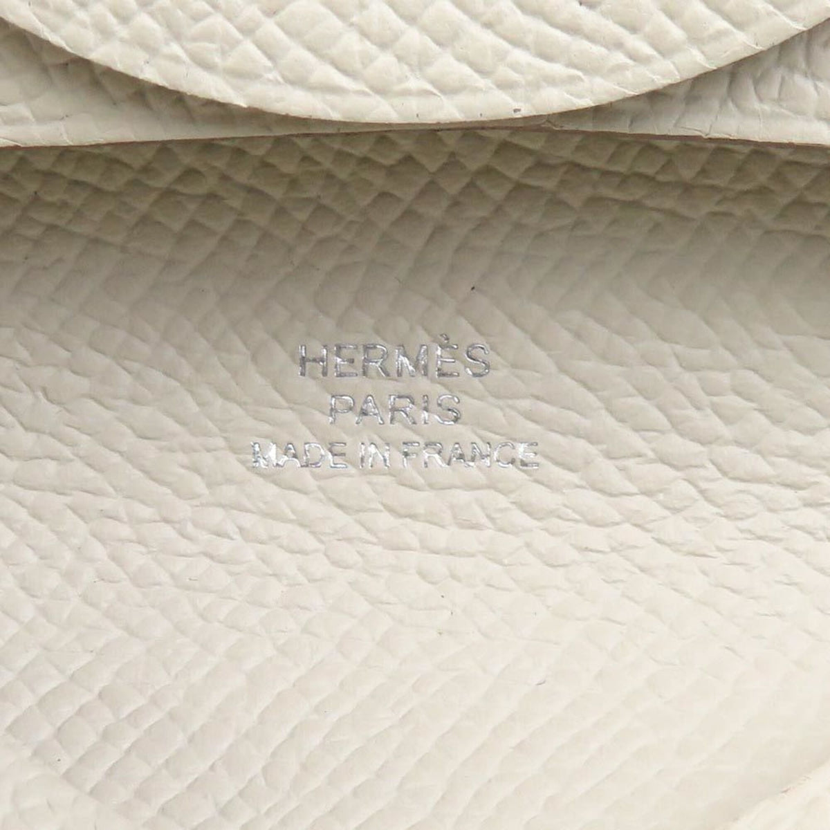 Hermes White Epsom Leather Coin Purse/Coin Case (Pre-Owned)