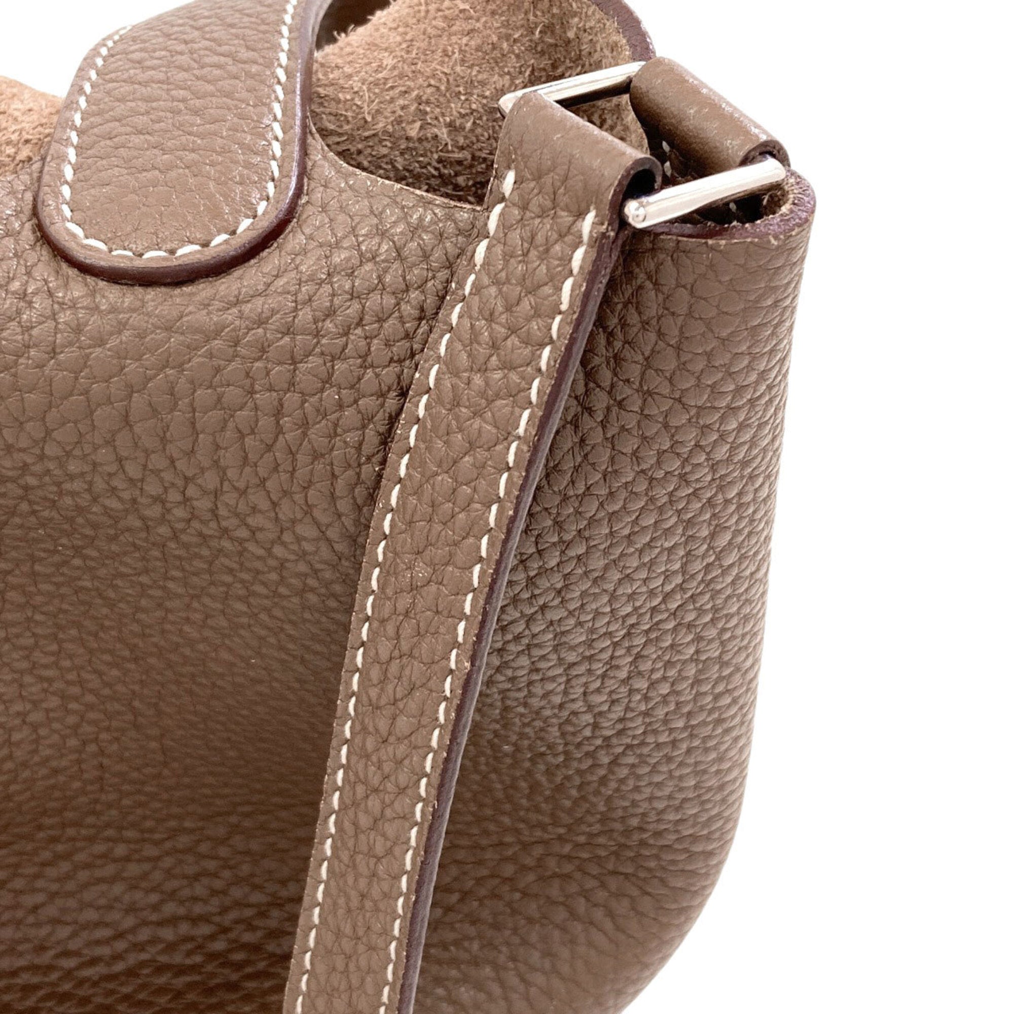 Hermes Picotin Etoupe Gray Taurillon Clemence Leather Handbag (Pre-Owned)