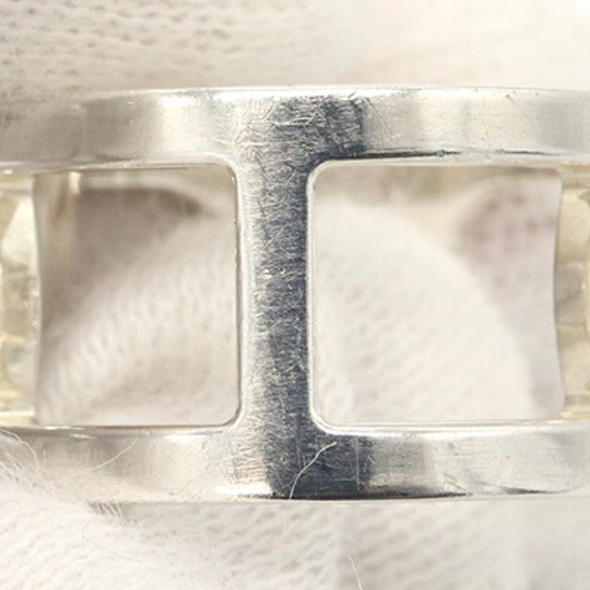 Hermes Chaine D'ancre Sterling Silver 925 Band Ring (Pre-Owned)