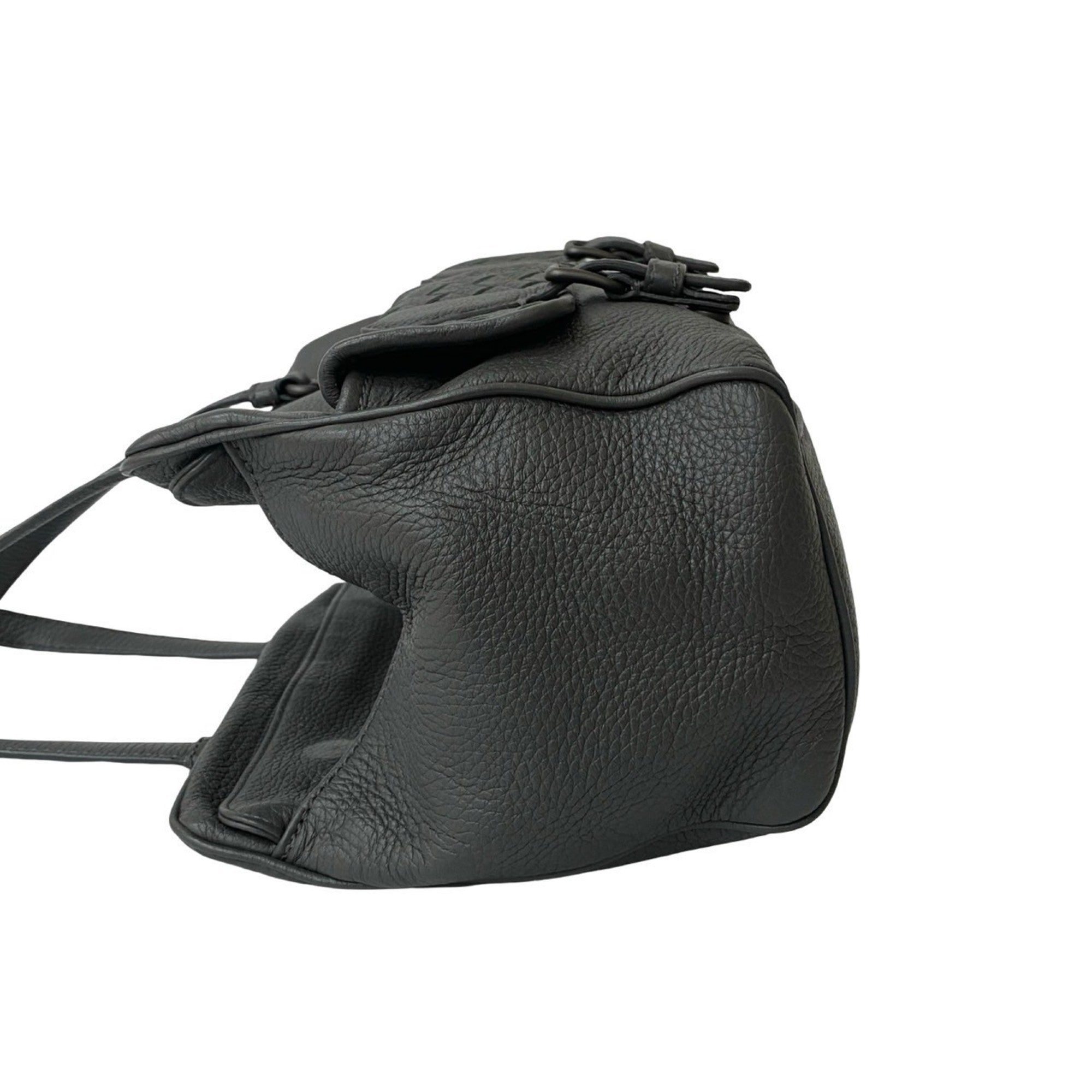 Bottega Veneta Gray Leather Handbag (Pre-Owned)