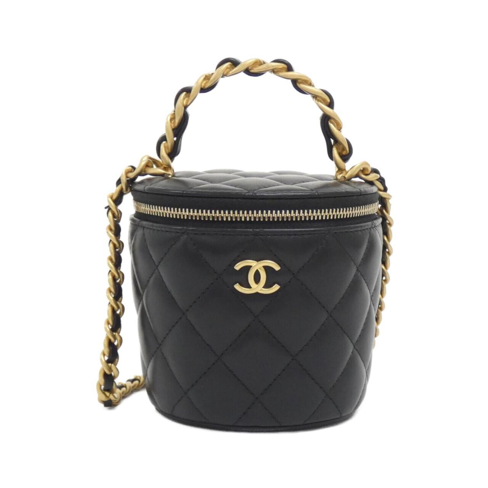 Chanel Black Leather Handbag (Pre-Owned)