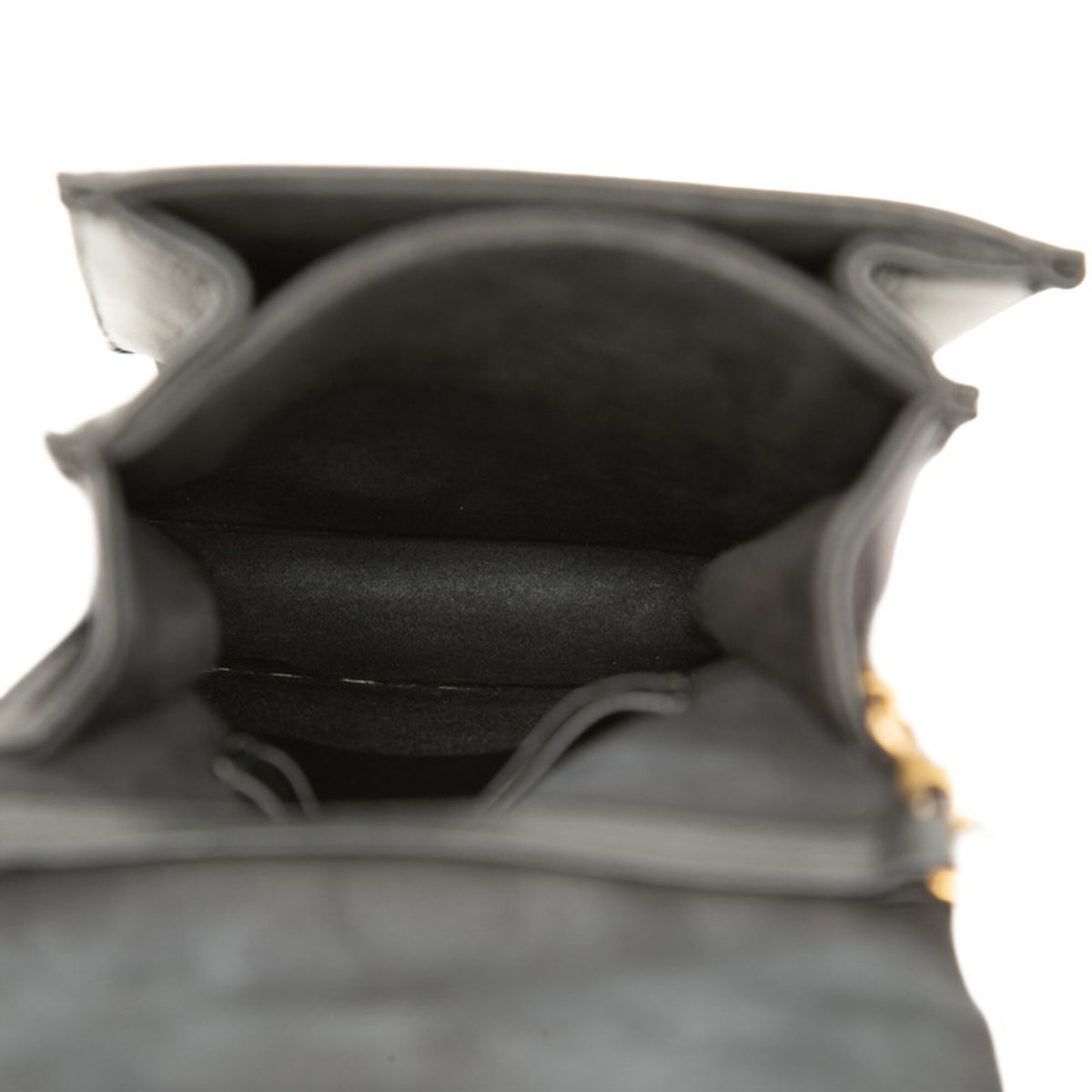 Christian Dior Black Gold Leather Shoulder Bag (Pre-Owned)