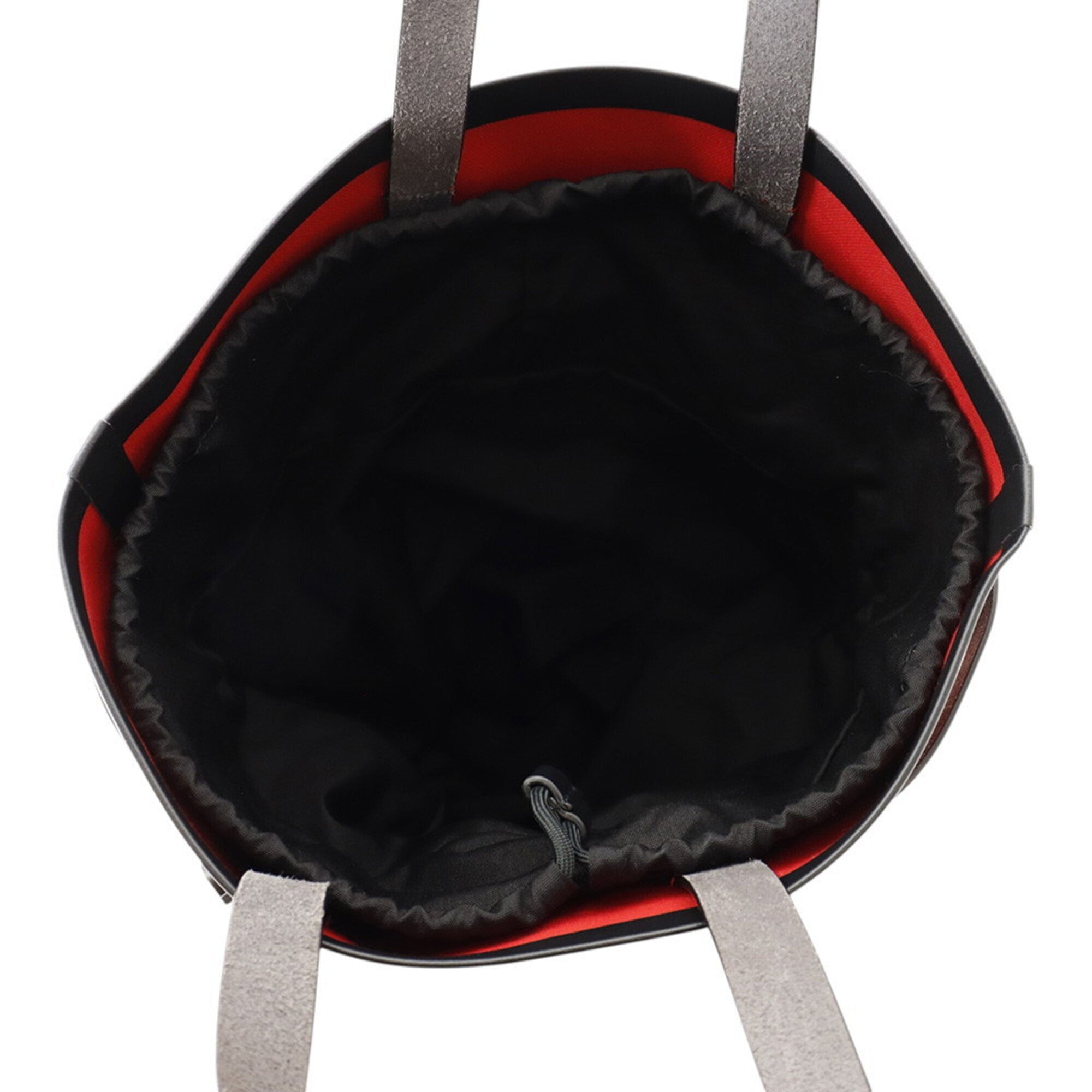 Salvatore Ferragamo Black Red Color Canvas Leather Tote Bag (Pre-Owned)