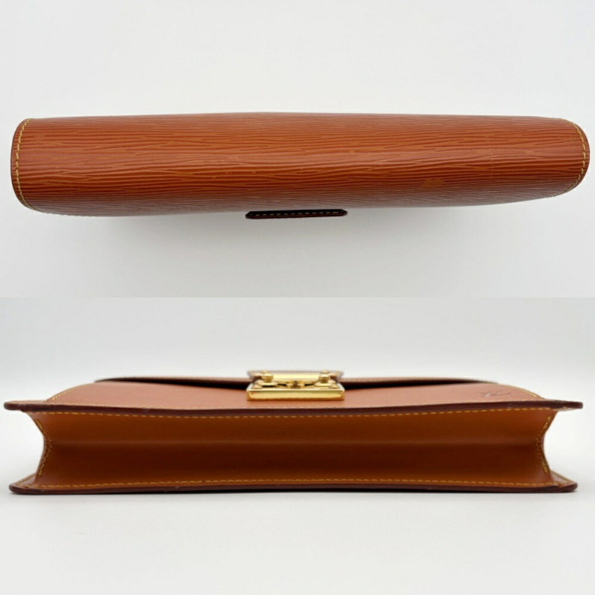 Louis Vuitton Gold Cipango Epi Leather Clutch Bag Pochette (Pre-Owned)