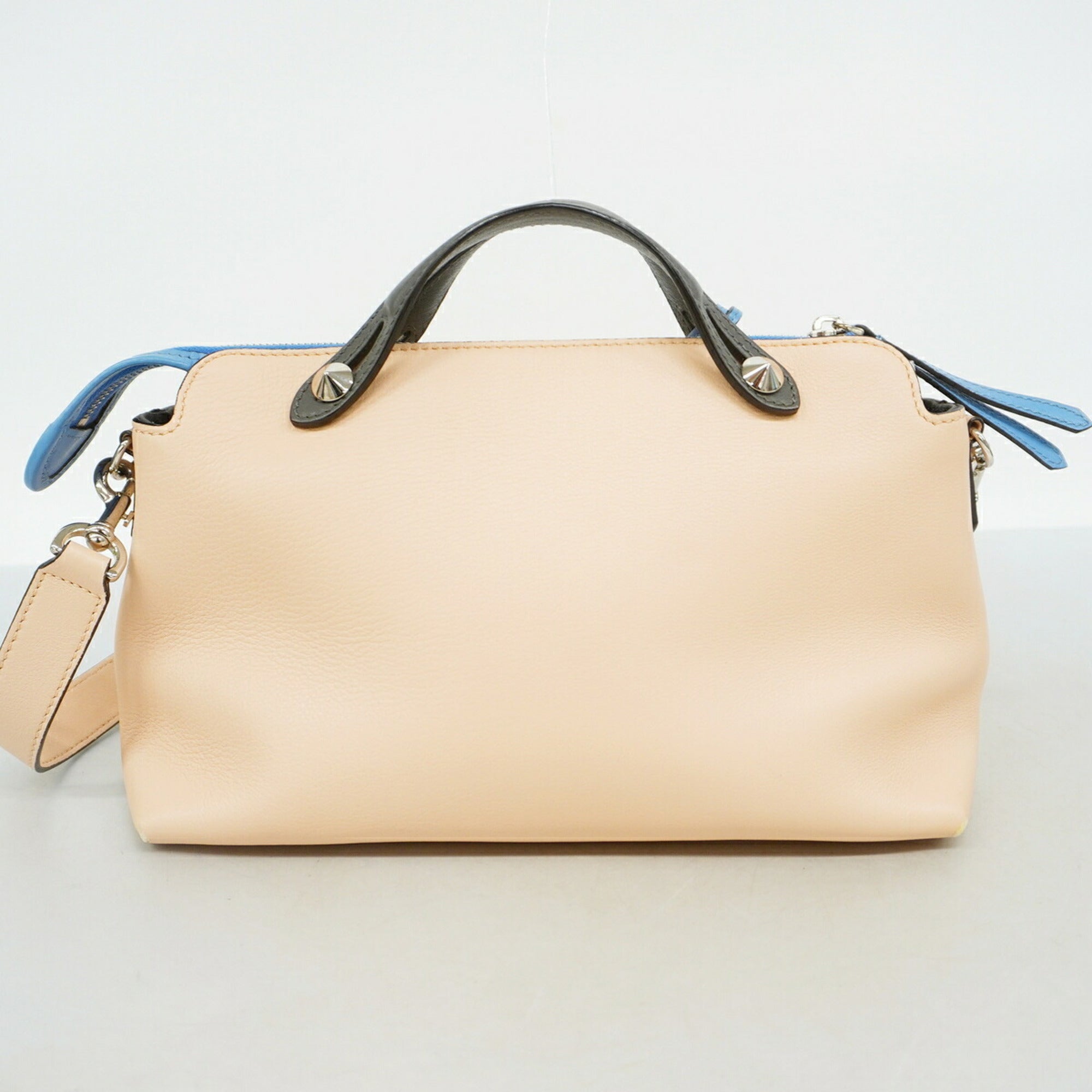 Fendi Pink Beige Leather Handbag (Pre-Owned)