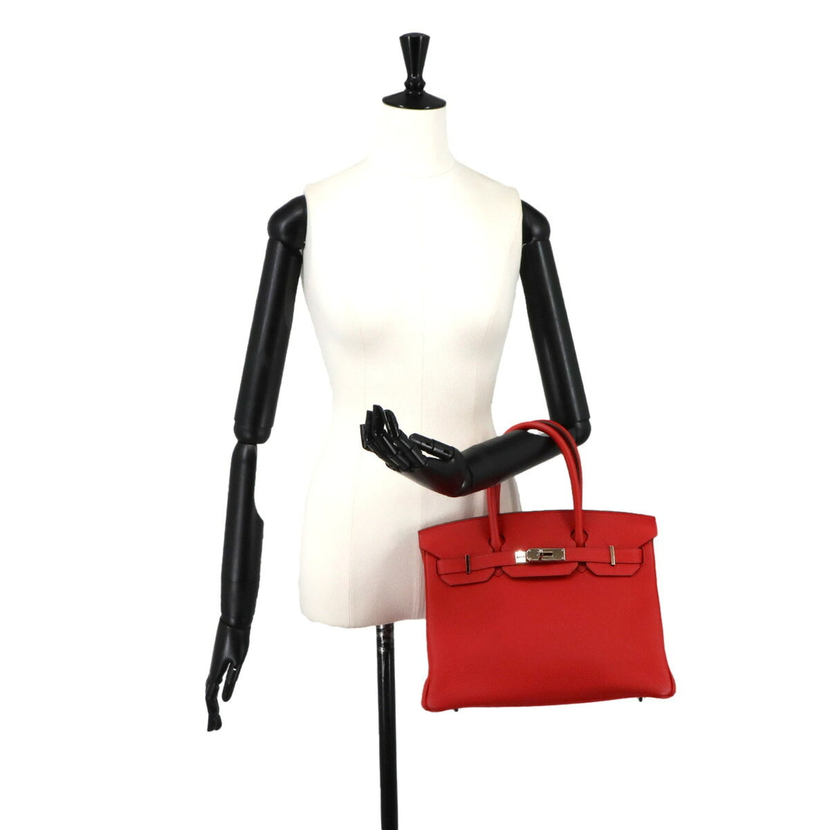 Hermes Red Color Togo Leather Handbag (Pre-Owned)