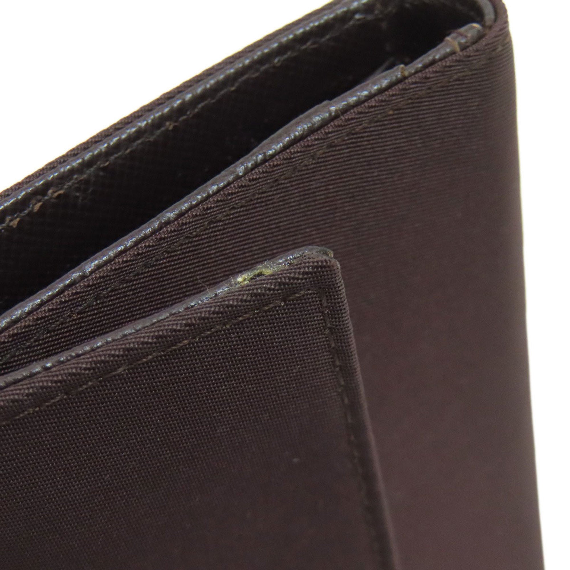Prada Dark Brown Nylon Wallet (Bi-Fold) (Pre-Owned)