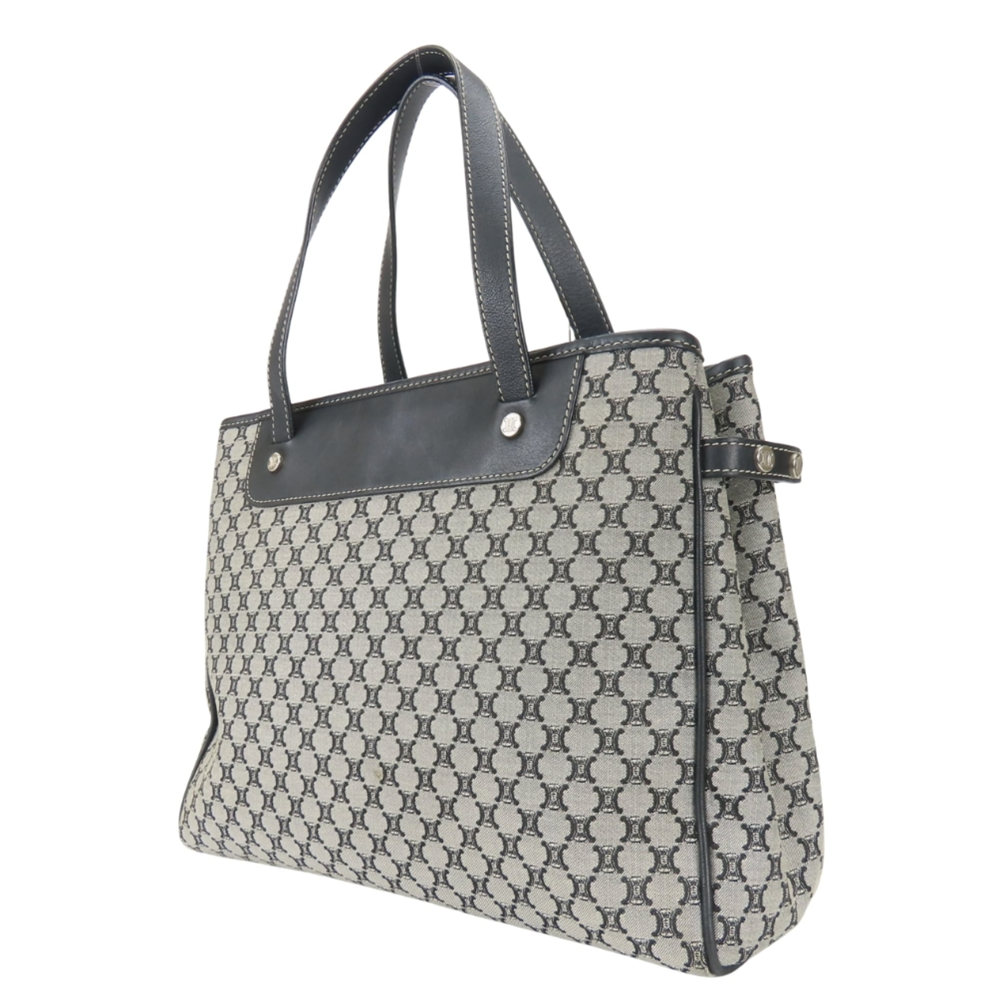 Celine Macadam Black Gray Tote Bag (Pre-Owned)