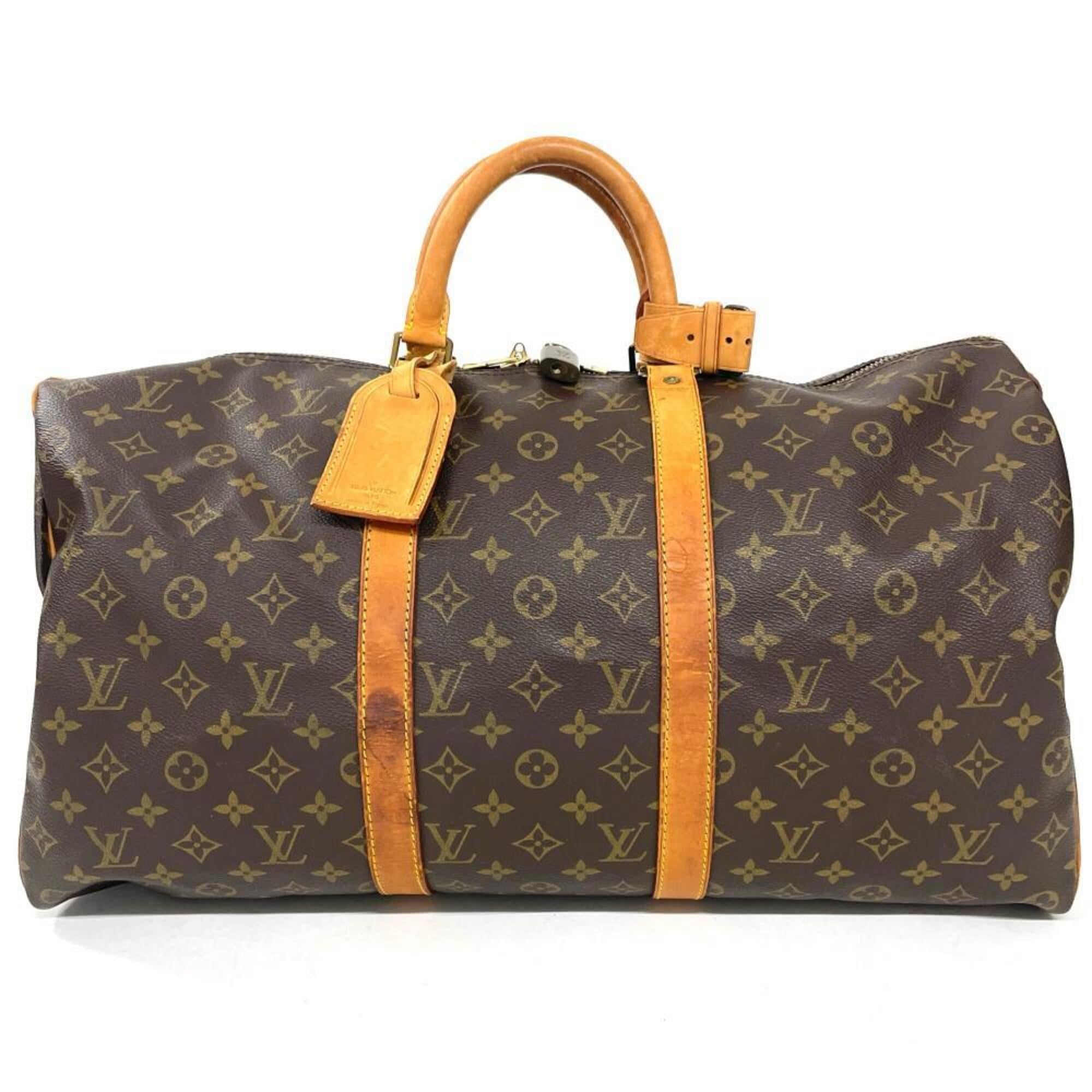 Louis Vuitton Brown Monogram Canvas Boston Bag (Pre-Owned)