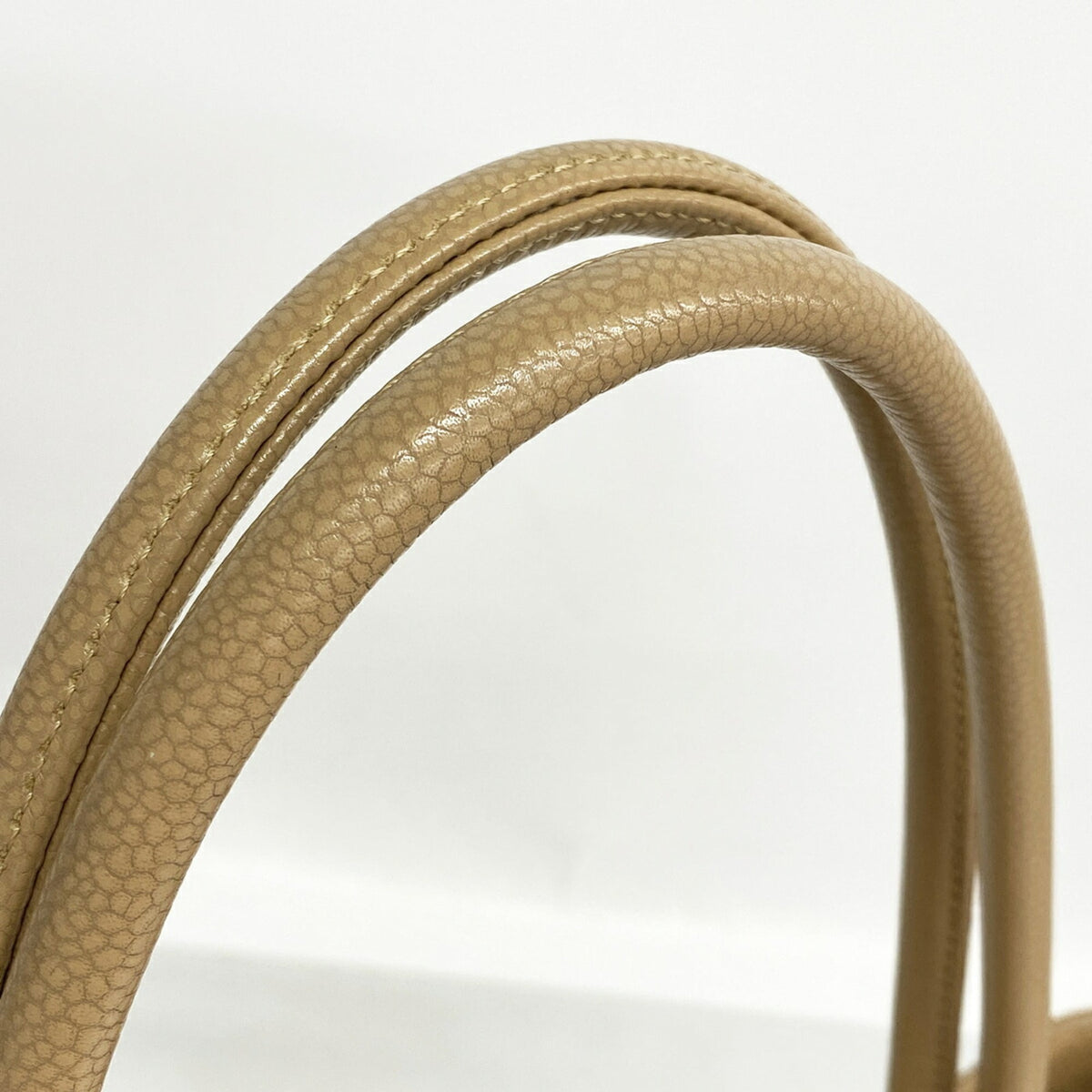 Chanel Beige Grained Calfskin Tote Bag (Pre-Owned)