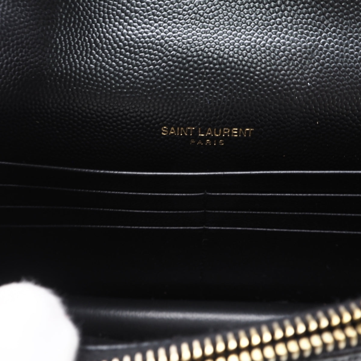 Yves Saint Laurent Black Leather Chain/Shoulder Wallet (Pre-Owned)