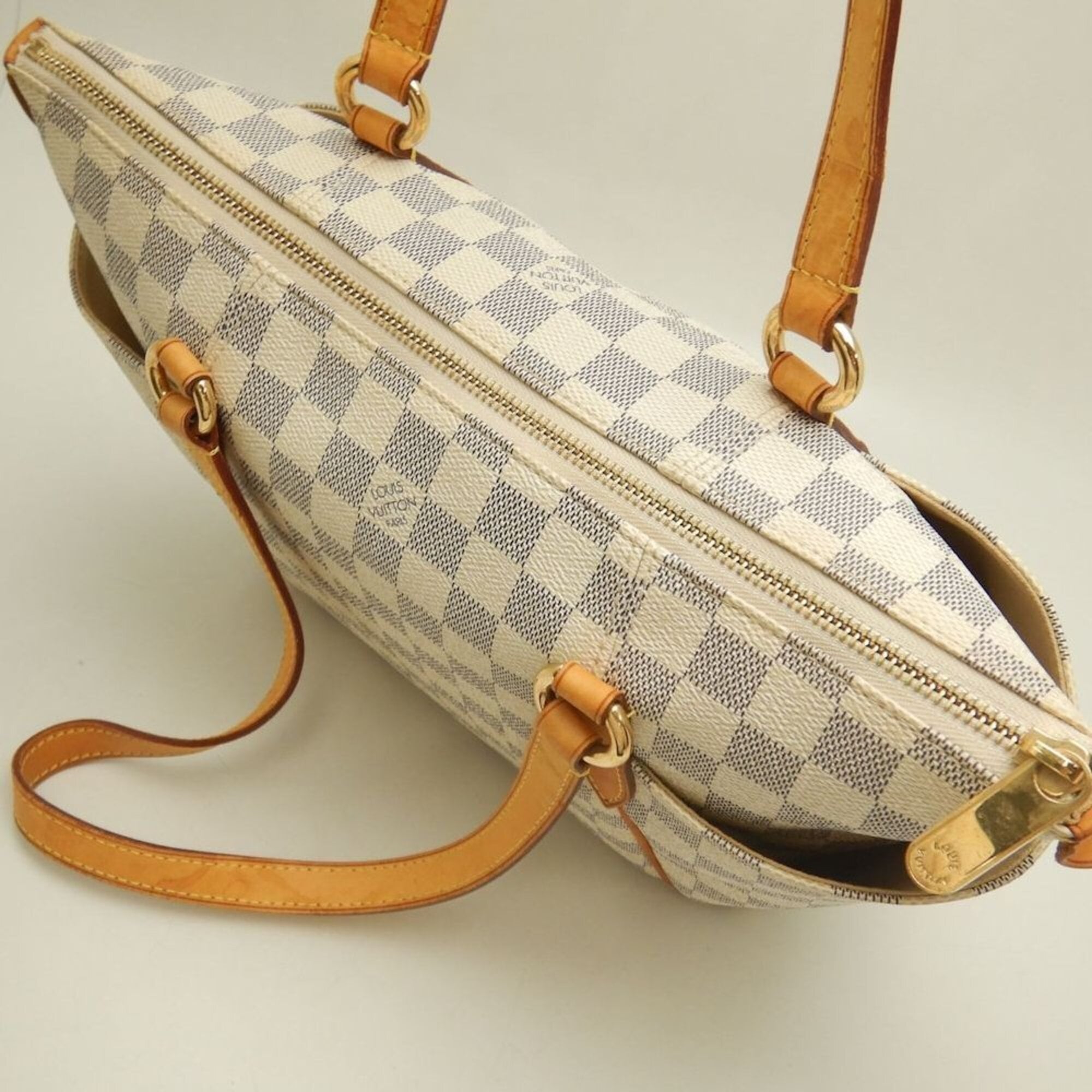 Louis Vuitton Azur Coated Canvas Leather Tote Bag (Pre-Owned)