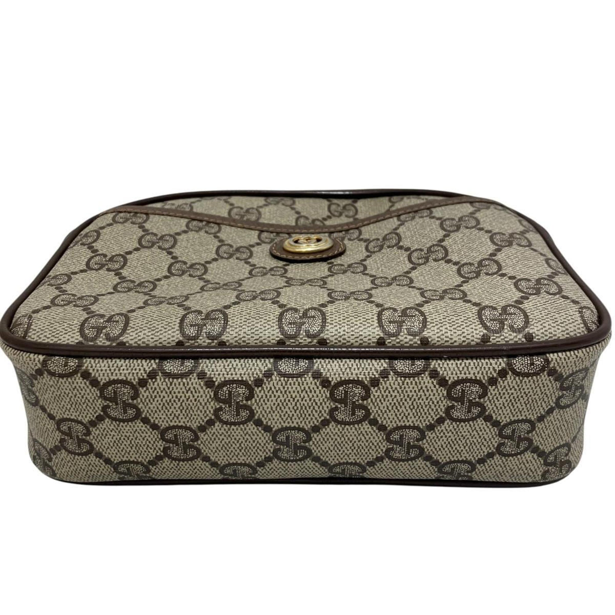 Gucci Beige Brown Gg Supreme Shoulder Bag (Pre-Owned)