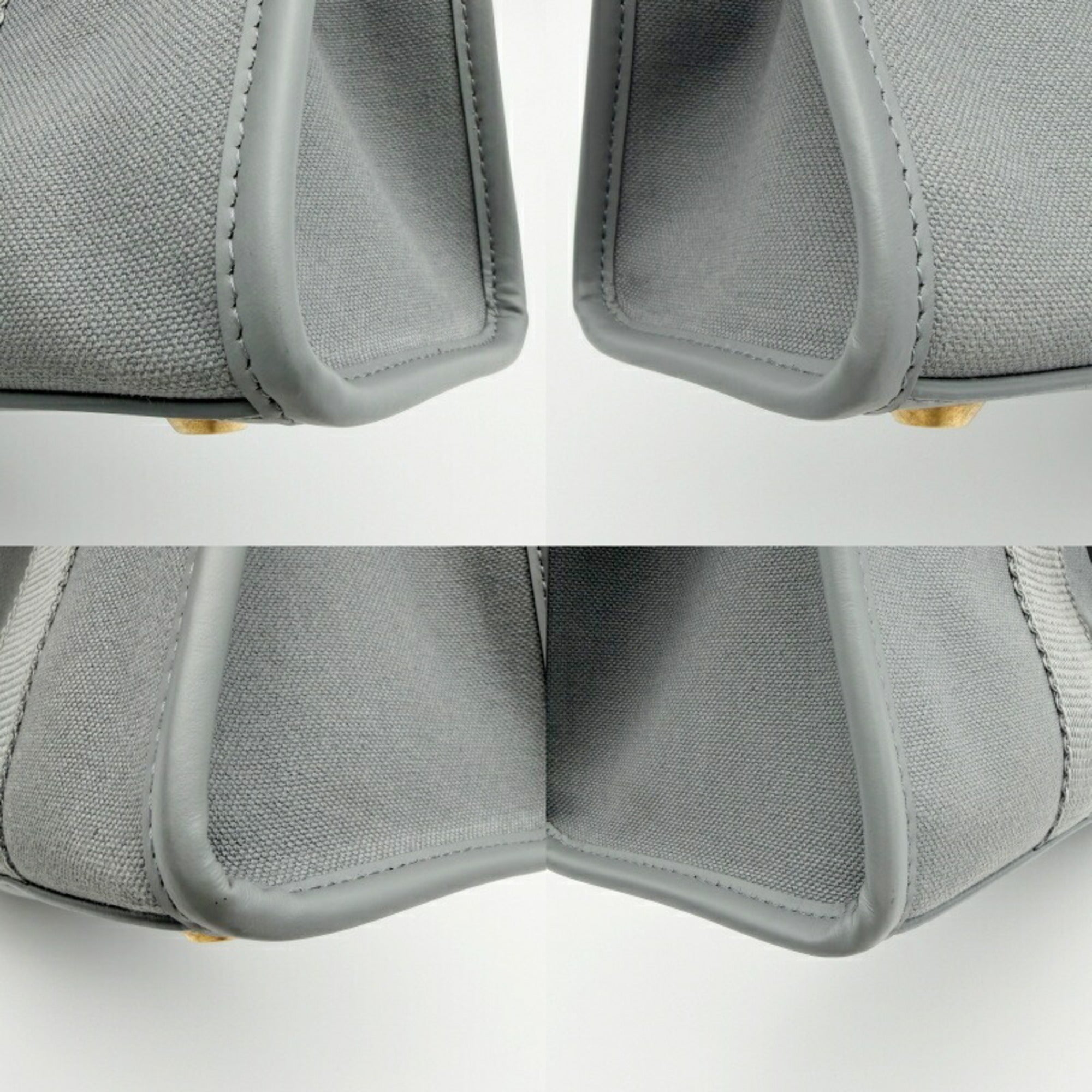 Balenciaga Gray Canvas Leather Tote Bag (Pre-Owned)