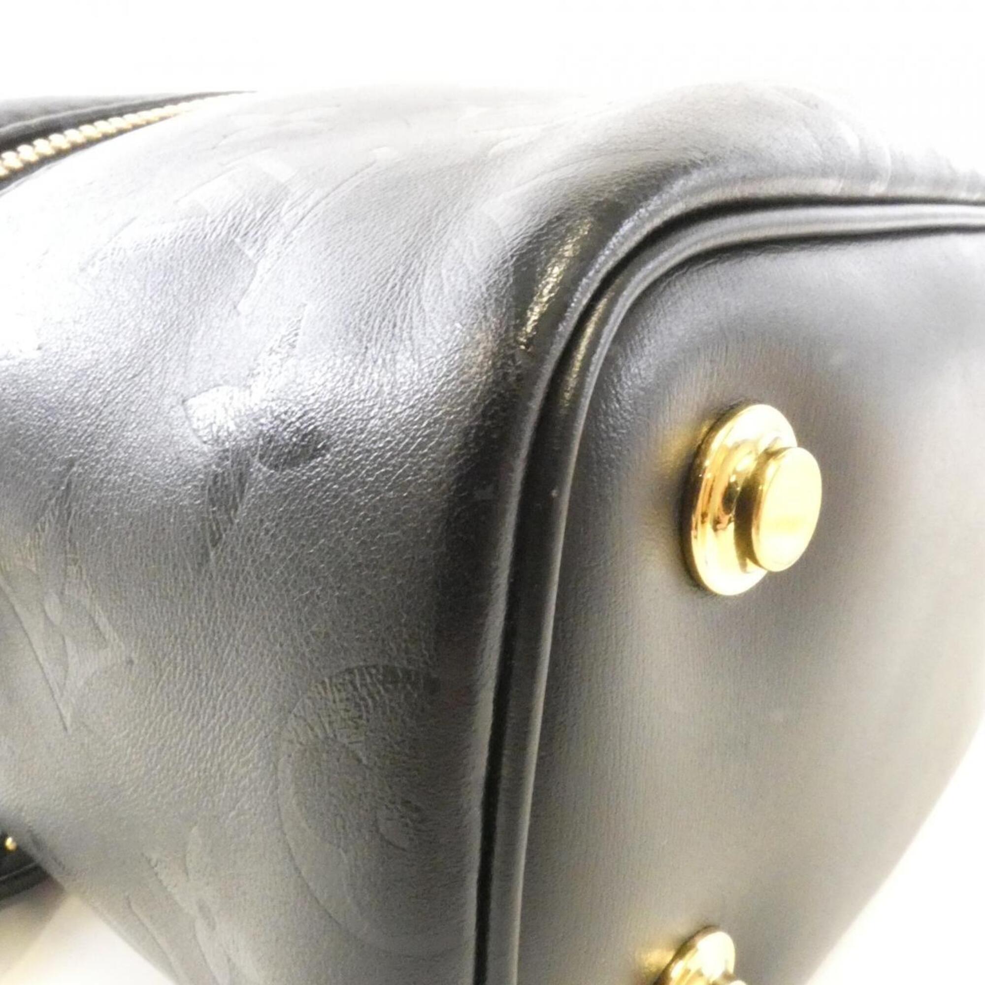 Louis Vuitton Black Leather Handbag (Pre-Owned)