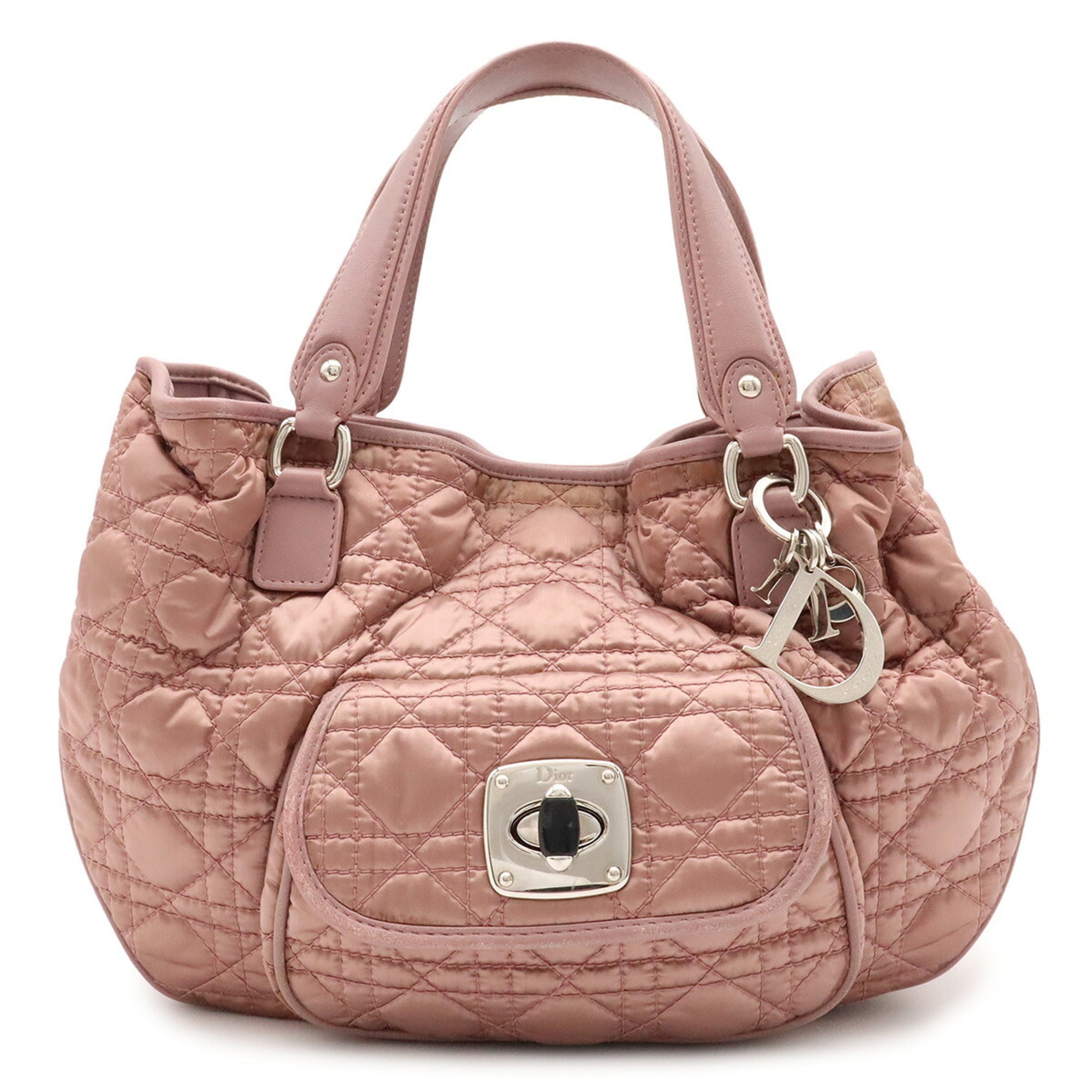 Christian Dior Pink Nylon Handbag Tote Bag (Pre-Owned)