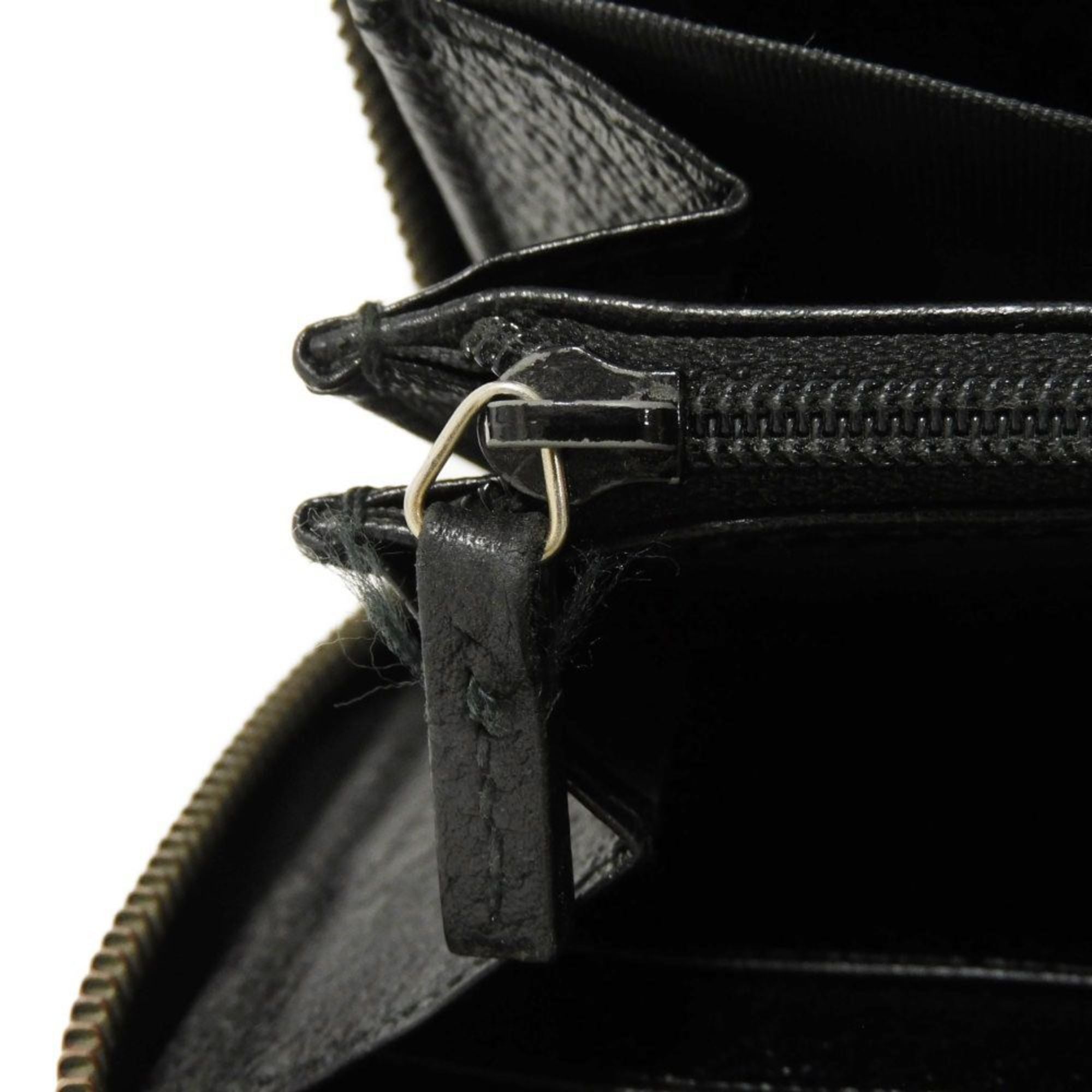 Gucci Black Leather Long Wallet (Bi-Fold) (Pre-Owned)