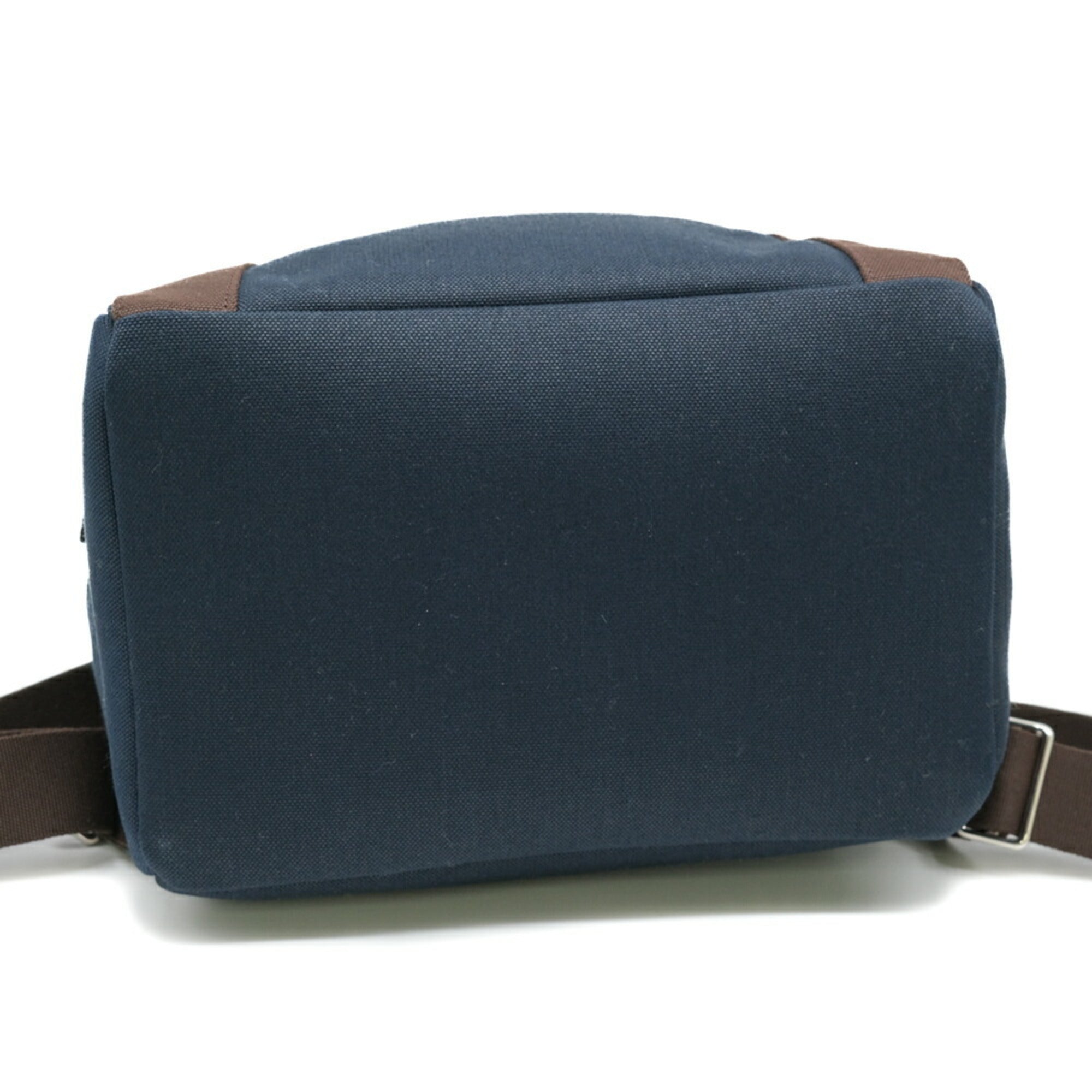 Hermes Navy Orange Canvas Backpack (Pre-Owned)