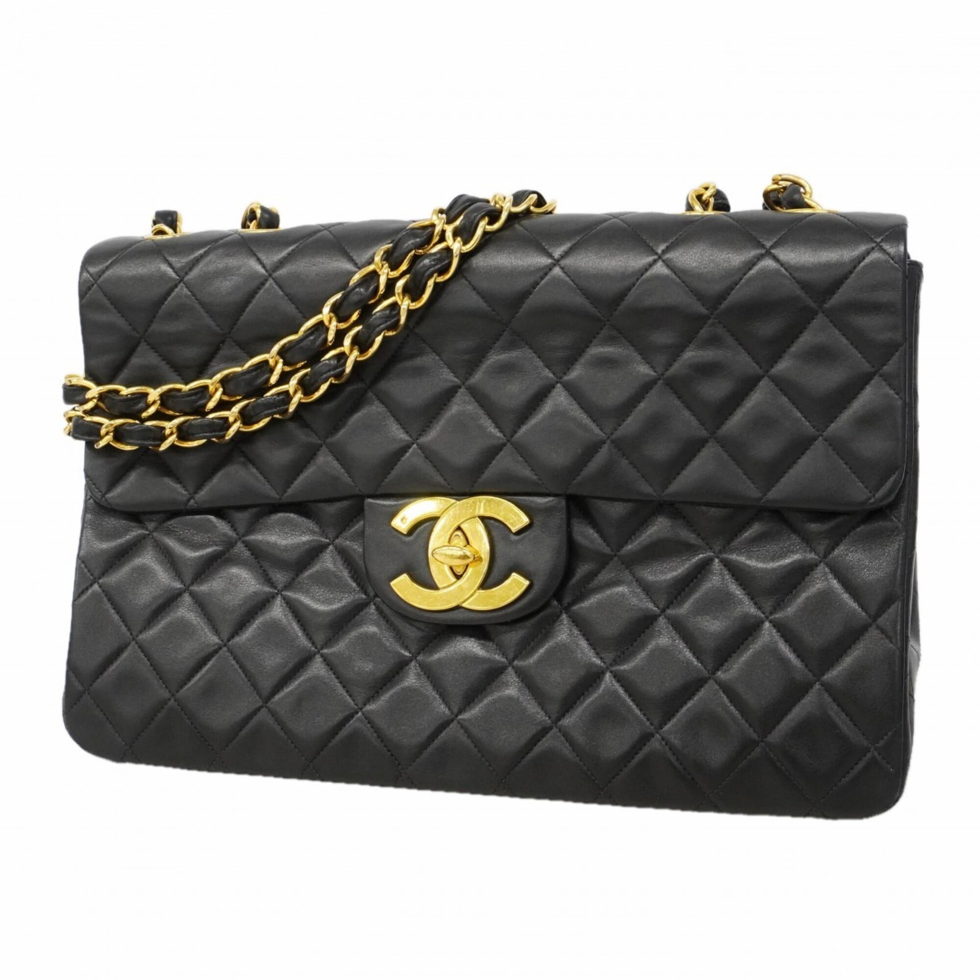 Chanel Black Leather Shoulder Bag (Pre-Owned)