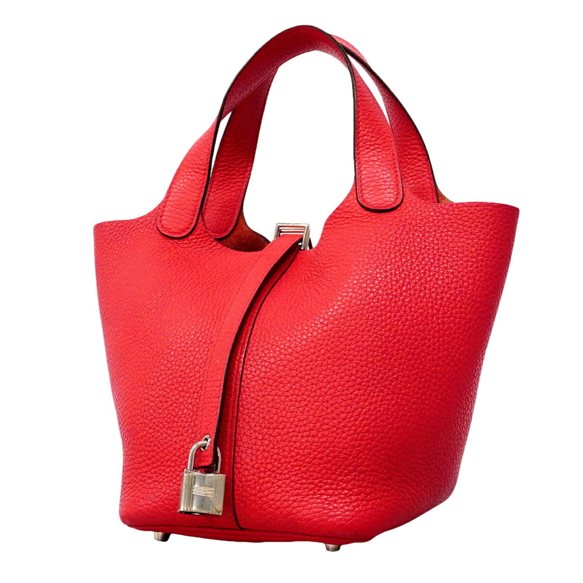 Hermes Pink Taurillon Clemence Leather Handbag (Pre-Owned)