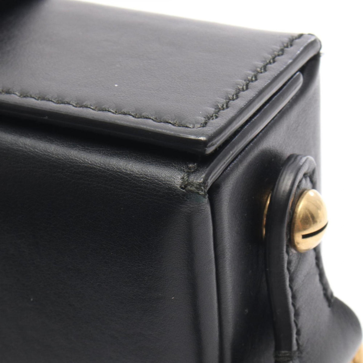 Christian Dior Black Leather Handbag Shoulder Bag (Pre-Owned)