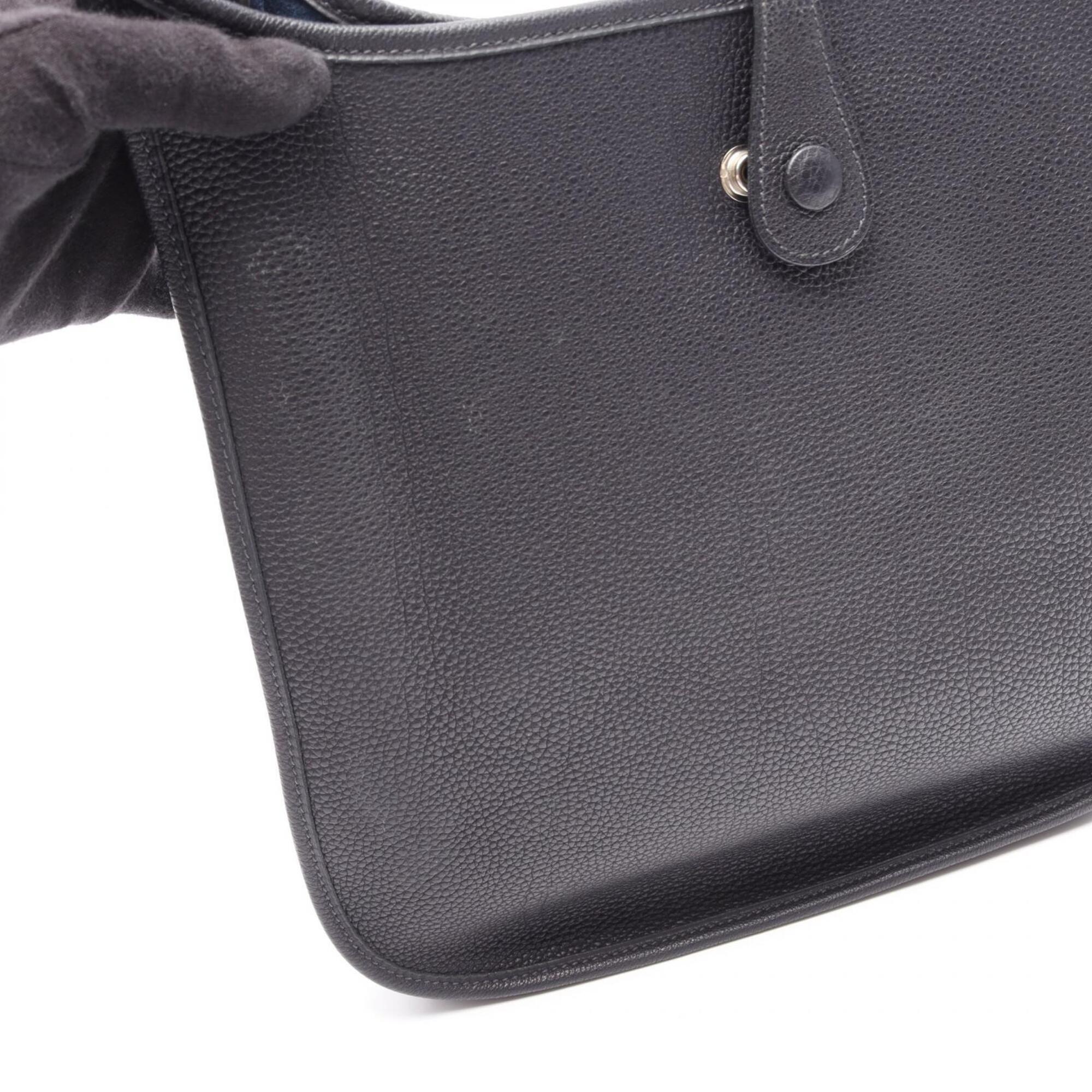 Hermes Navy Togo Leather Handbag Shoulder Bag (Pre-Owned)
