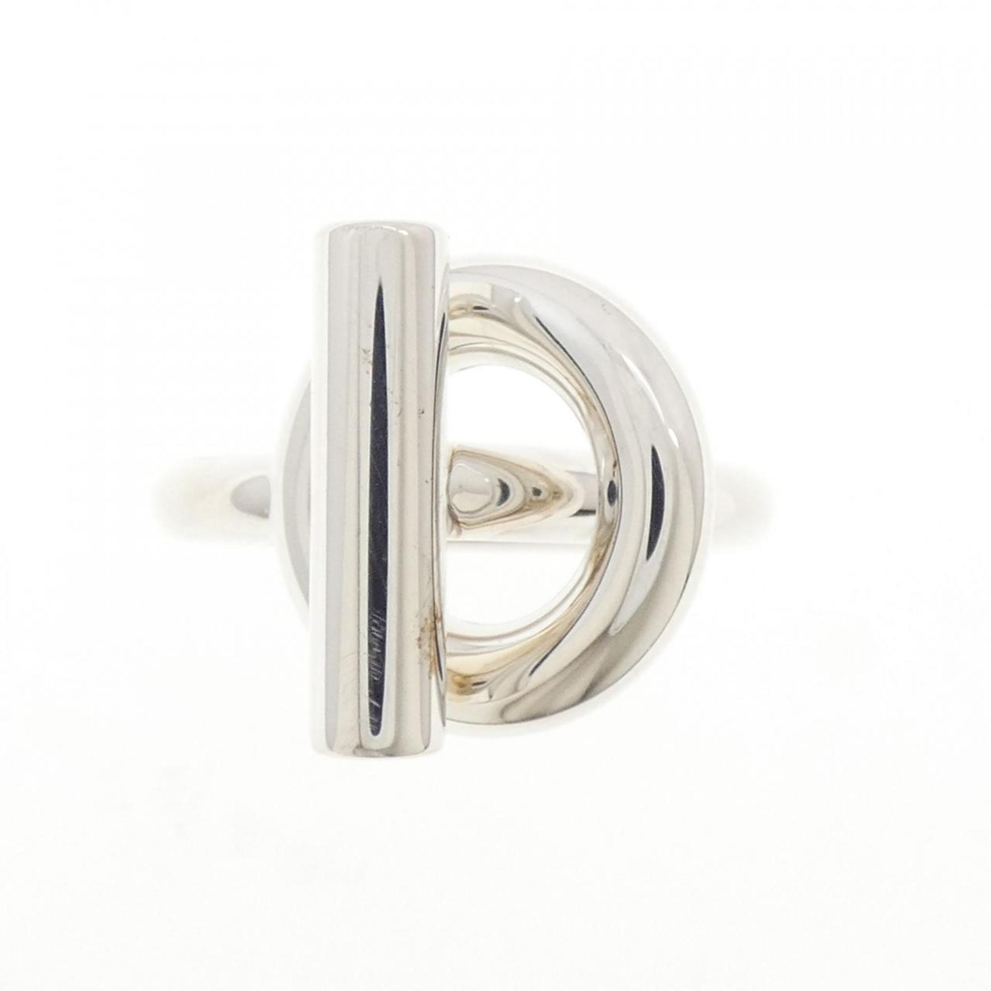 Hermes Silver 925 Band Ring (Pre-Owned)