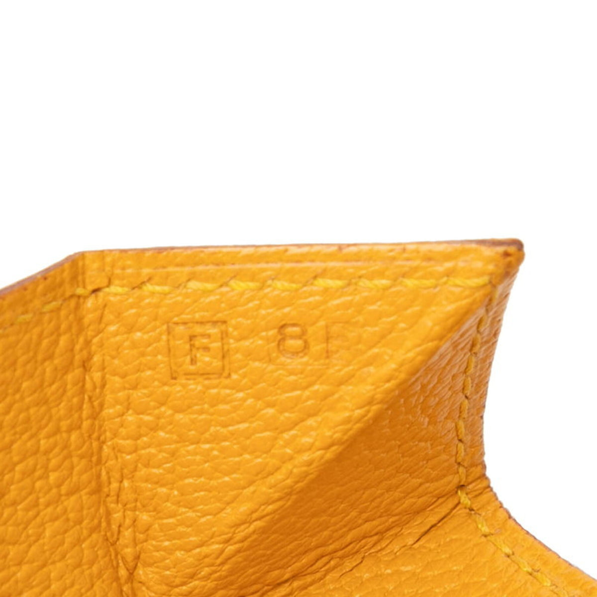Hermes Gold Yellow Chevre Leather Coin Purse/Coin Case (Pre-Owned)