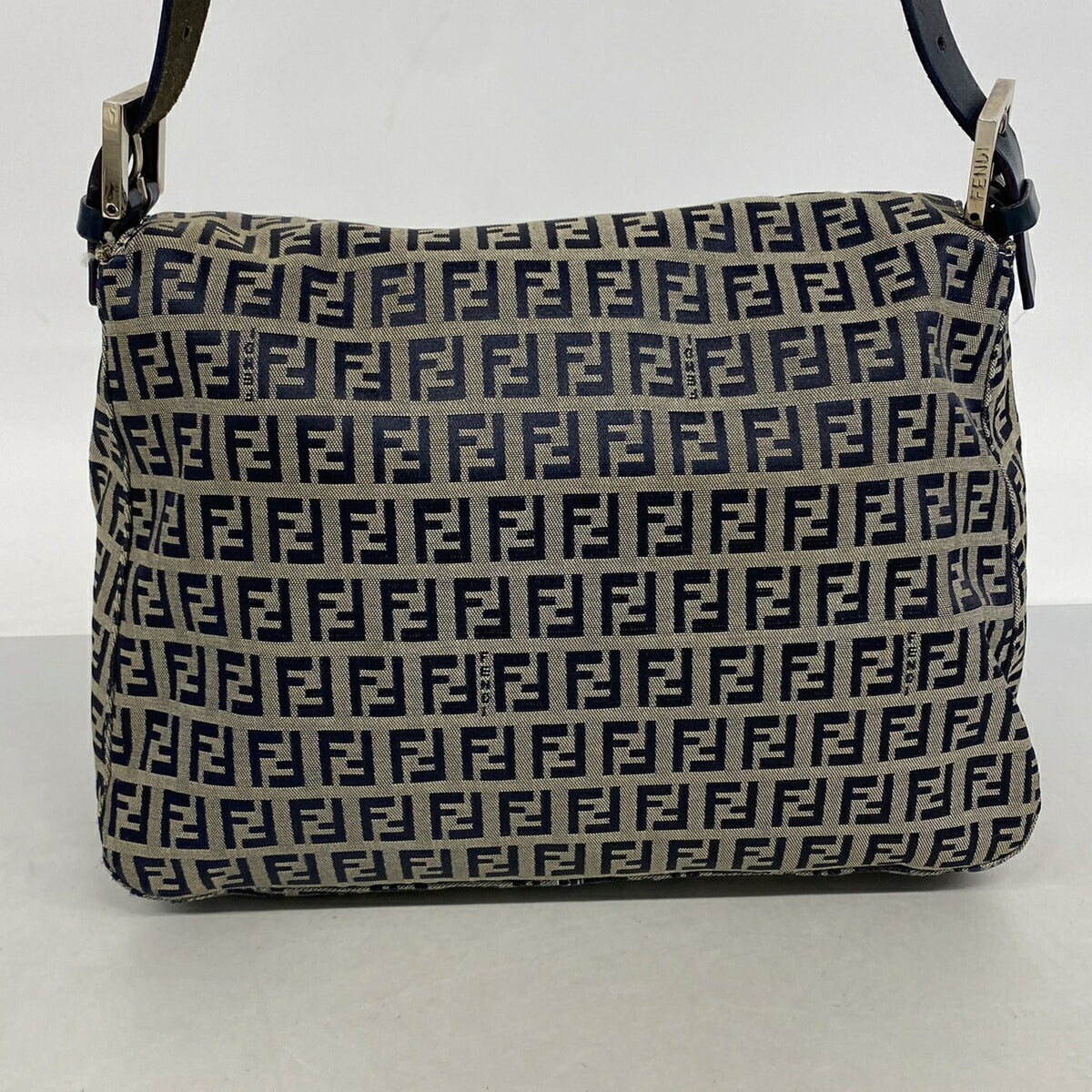 Fendi Navy Nylon Canvas Handbag (Pre-Owned)