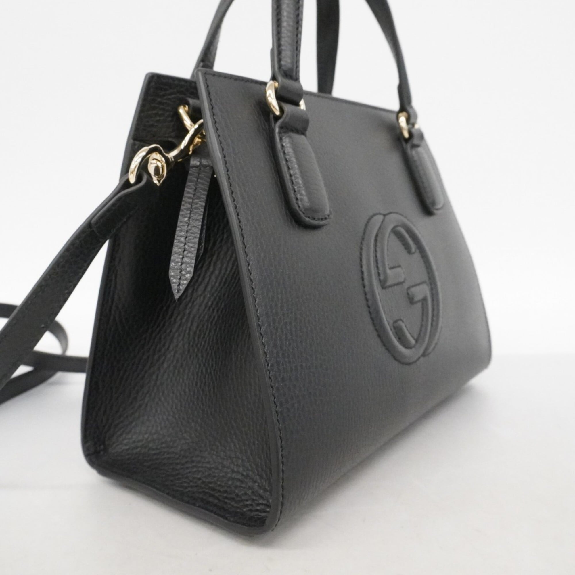 Gucci Black Leather Handbag (Pre-Owned)