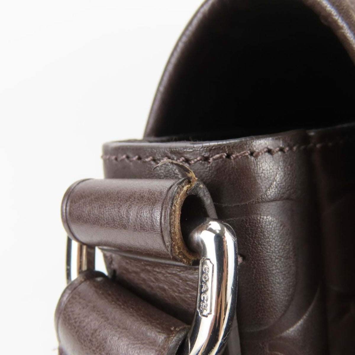 Coach Dark Brown Leather Shoulder Bag (Pre-Owned)