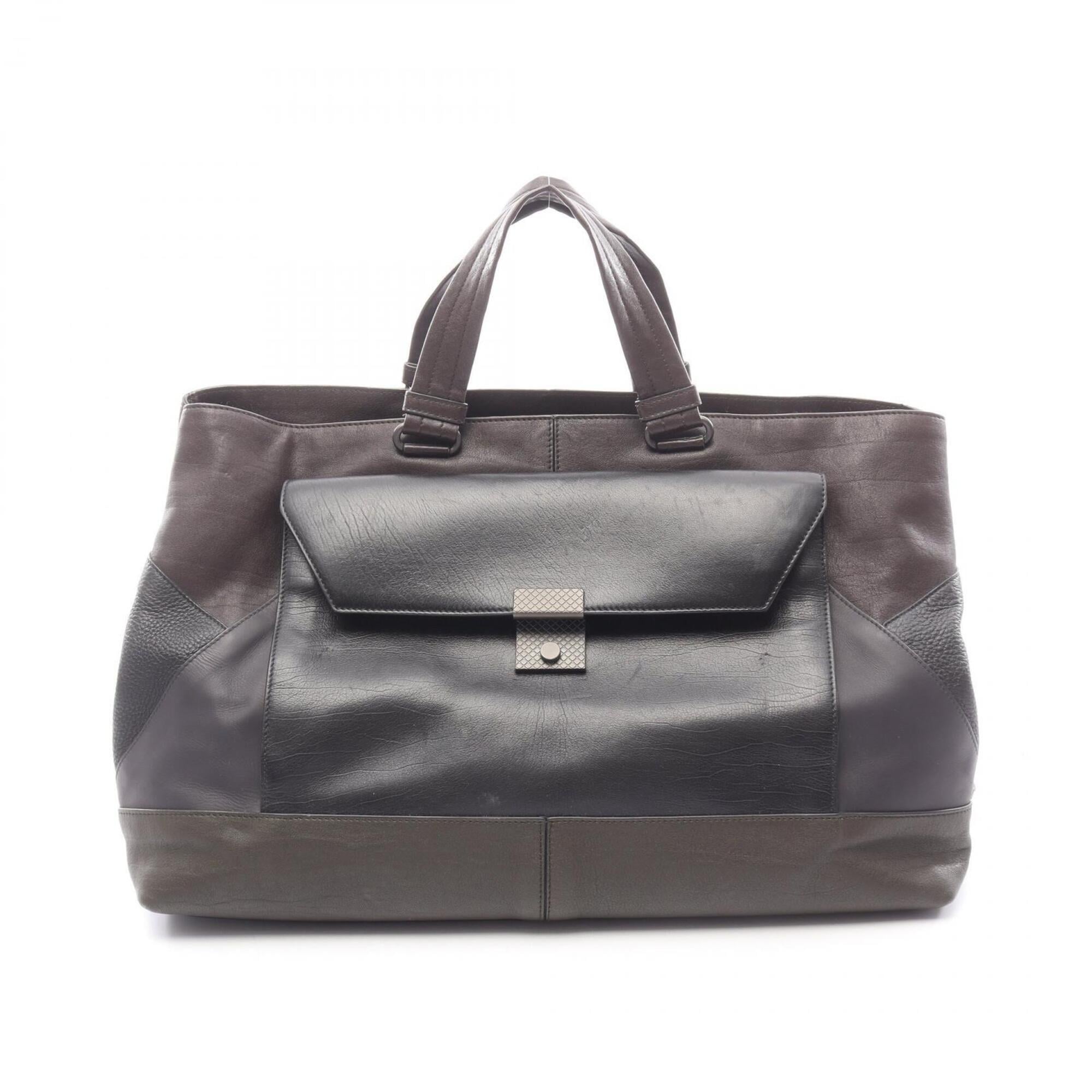 Bottega Veneta Black Multi-Color Leather Handbag Tote Bag (Pre-Owned)