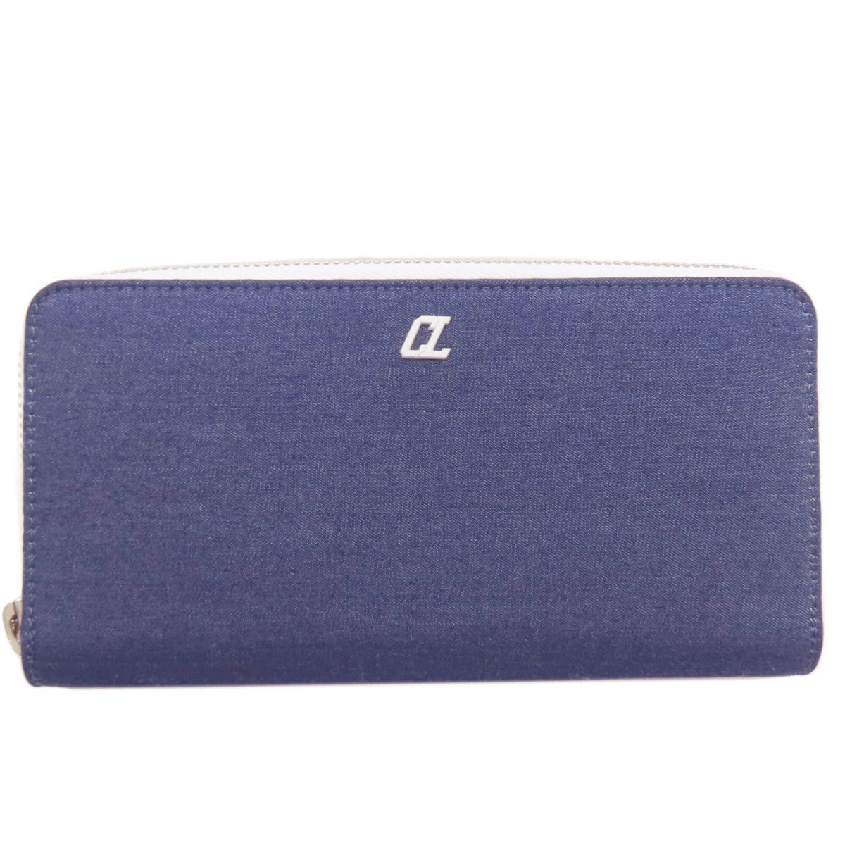 Christian Louboutin Blue Denim Long Wallet (Bi-Fold) (Pre-Owned)