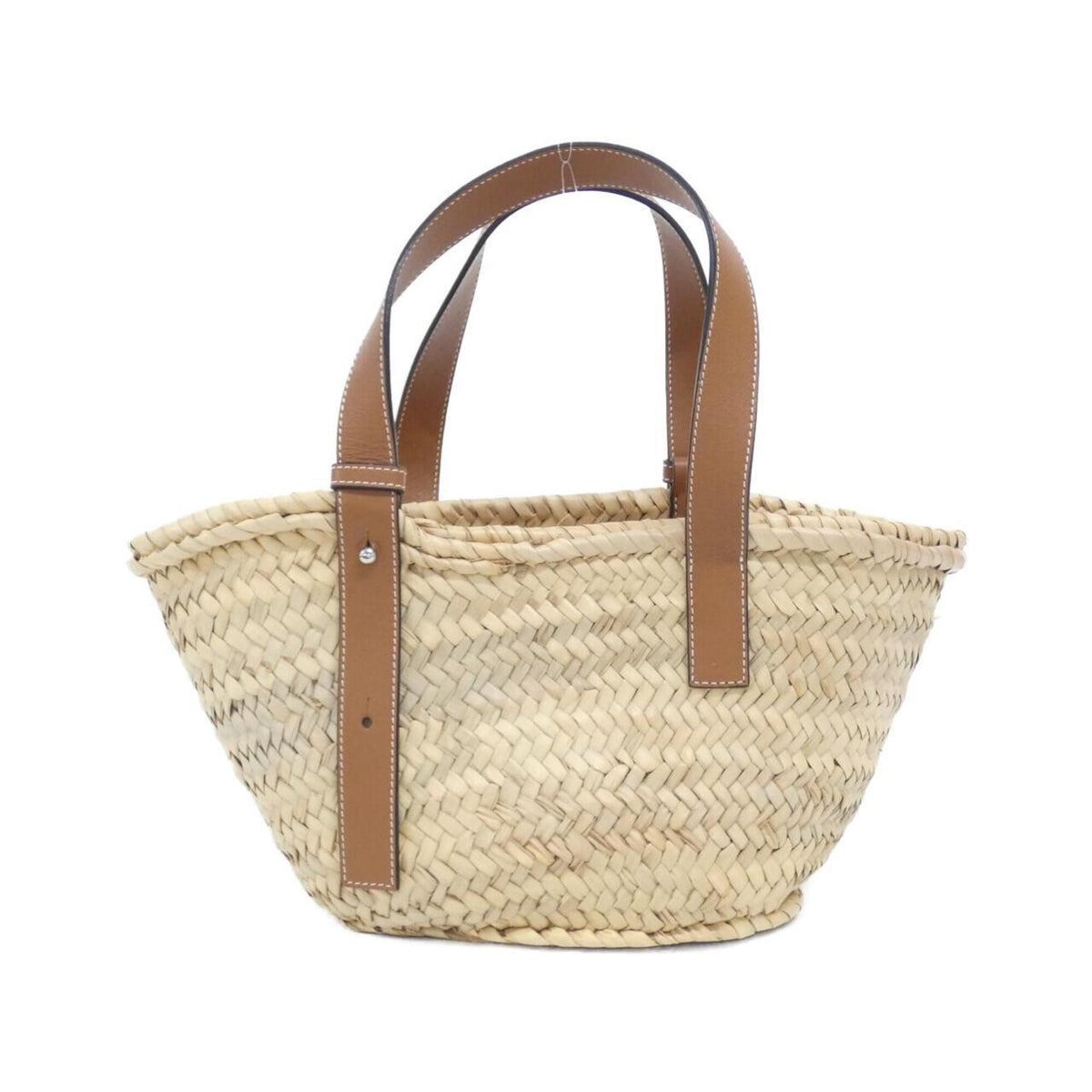 Loewe Orange Raffia Leather Handbag (Pre-Owned)