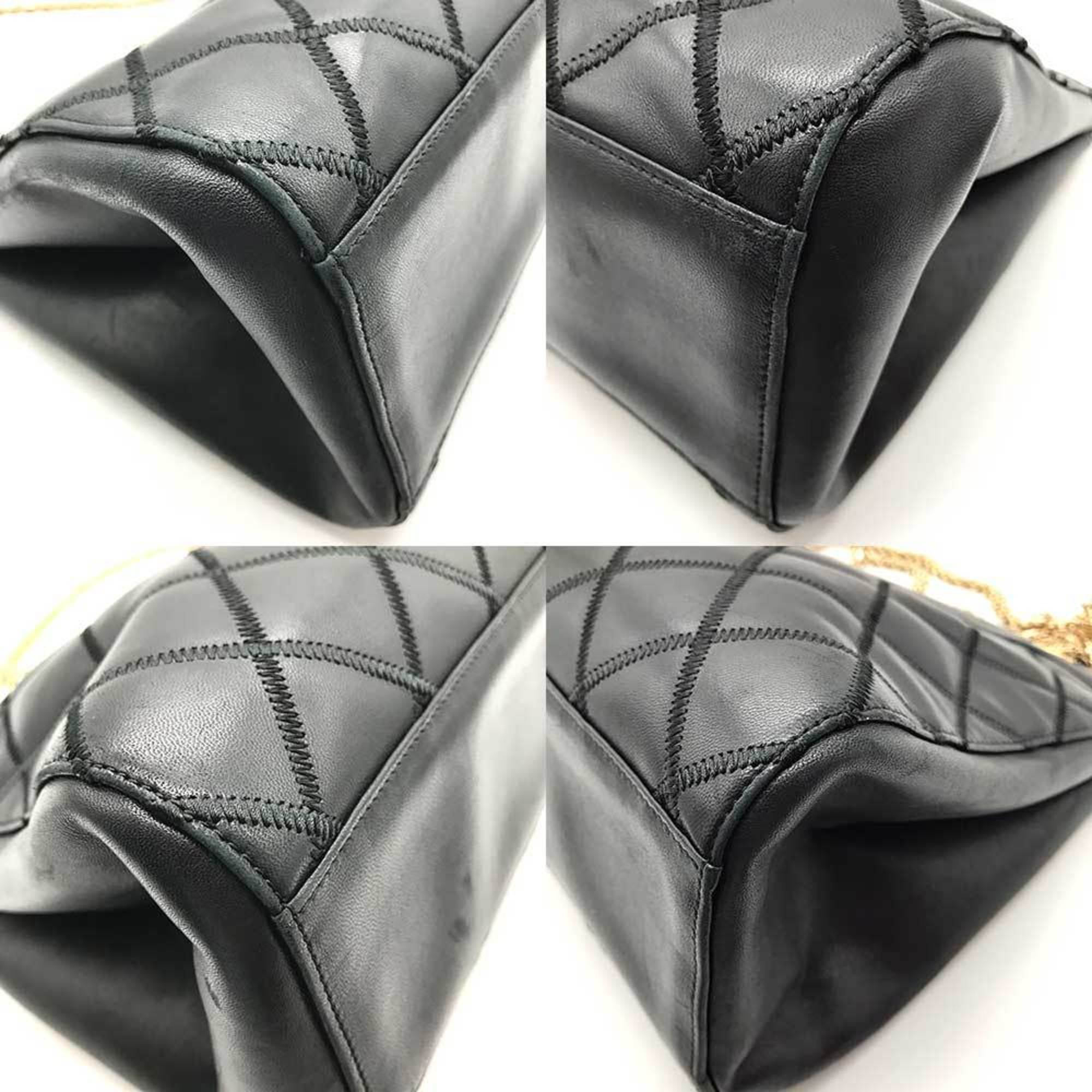 Chanel Black Leather Tote Bag (Pre-Owned)