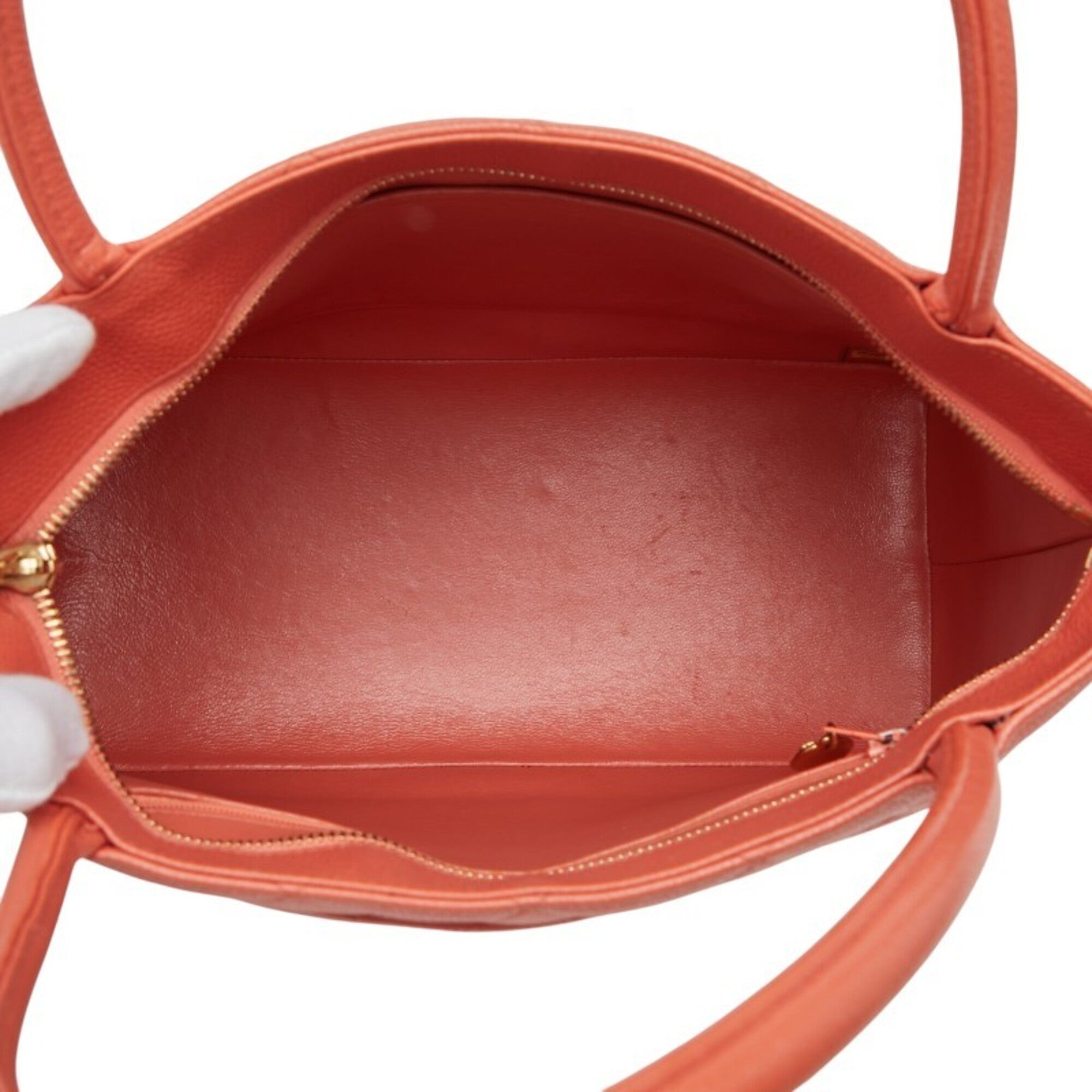 Chanel Matelasse Orange Grained Calfskin Handbag Tote Bag (Pre-Owned)