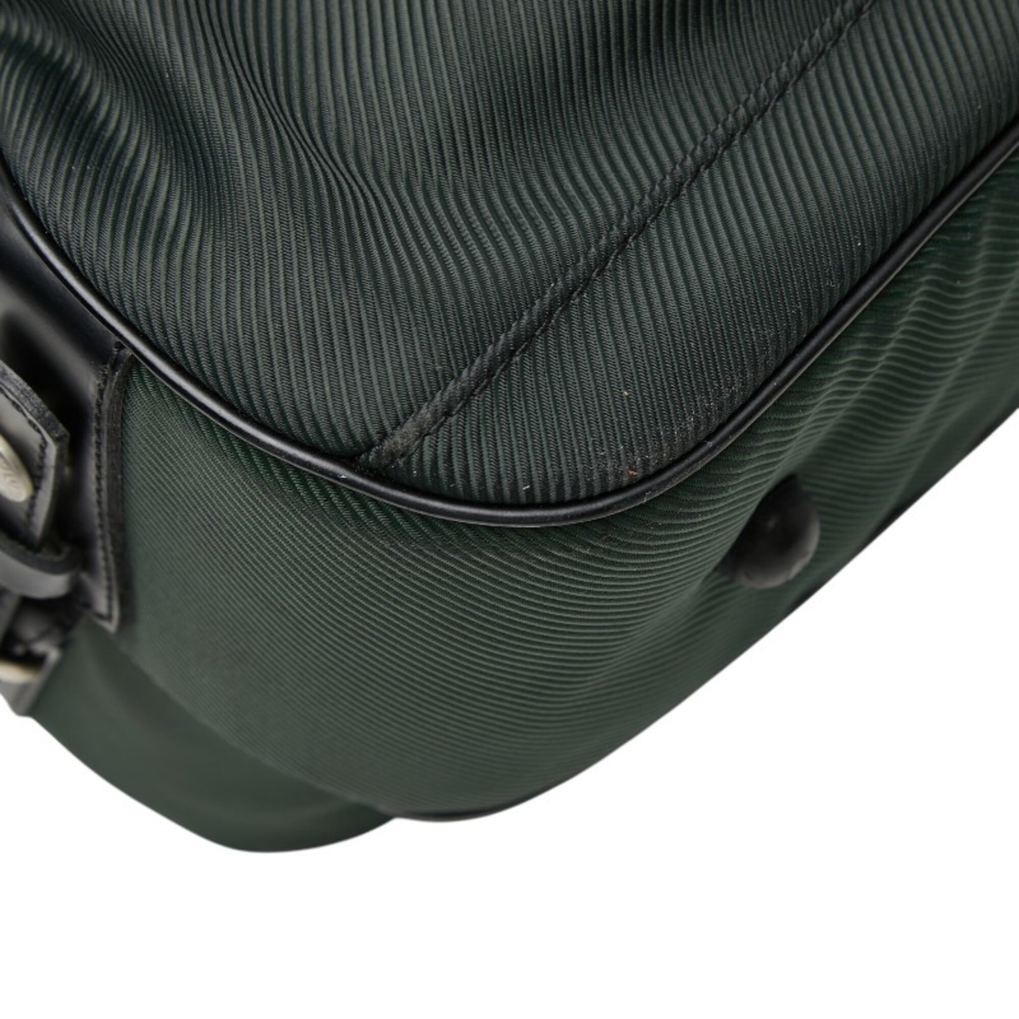 Louis Vuitton Black Episea Green Nylon Leather Boston Bag Garment Case Shoulder Bag (Pre-Owned)