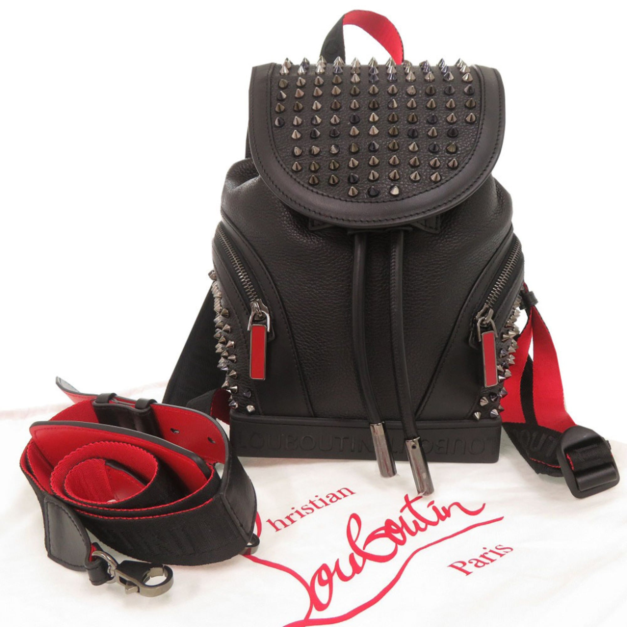 Christian Louboutin Black Leather Shoulder Bag (Pre-Owned)