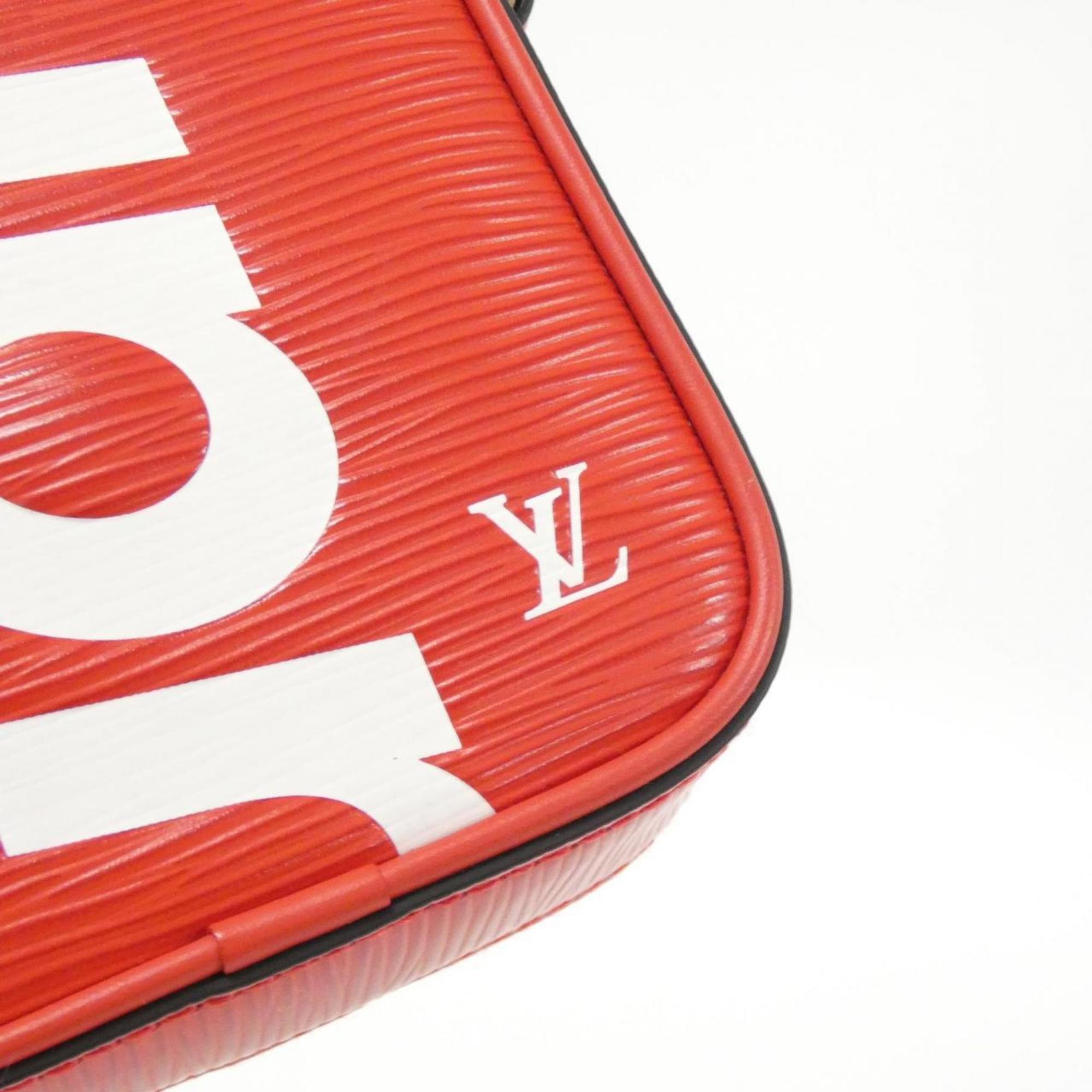Louis Vuitton Rouge Leather Shoulder Bag (Pre-Owned)