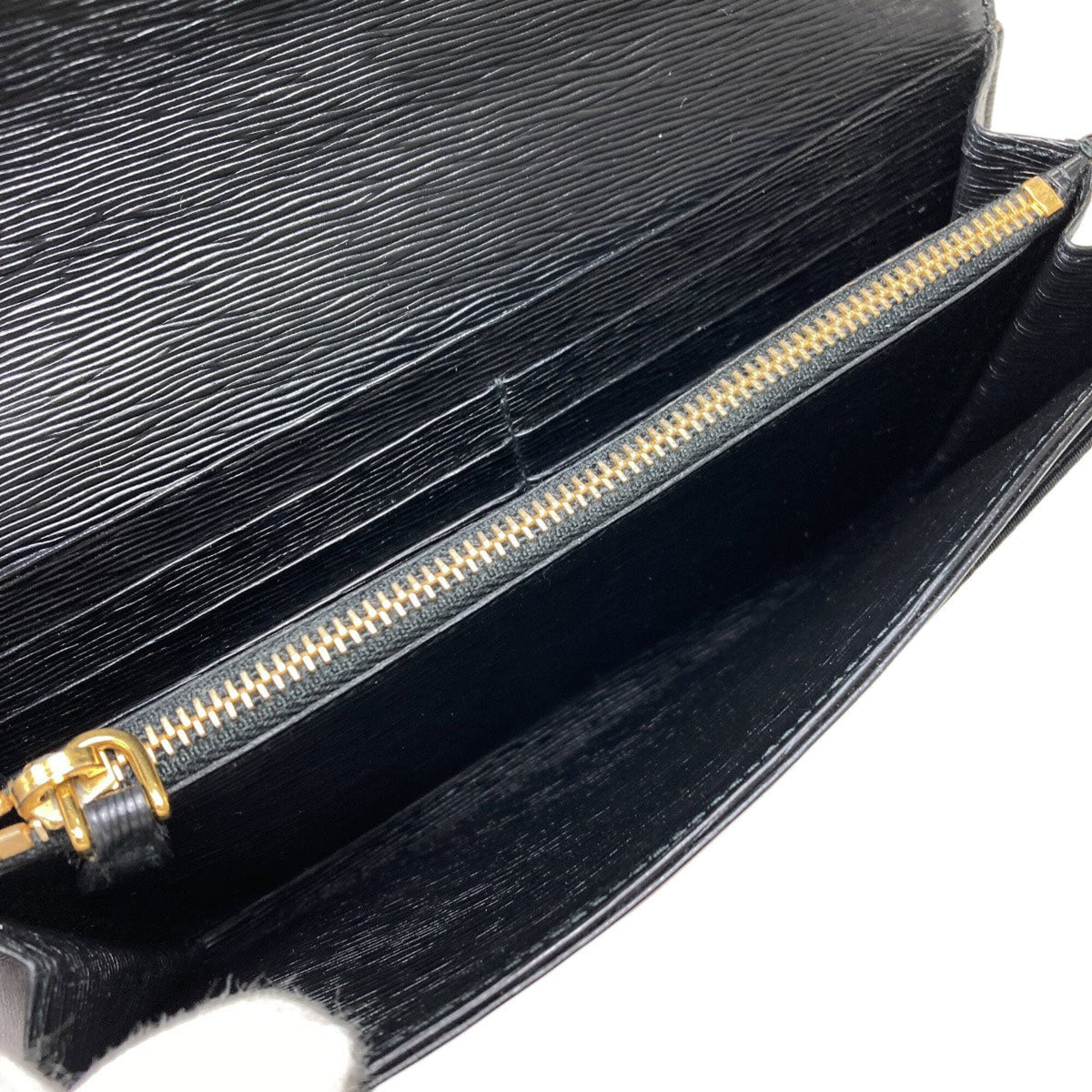 Prada Black Nylon Leather Long Wallet (Bi-Fold) (Pre-Owned)